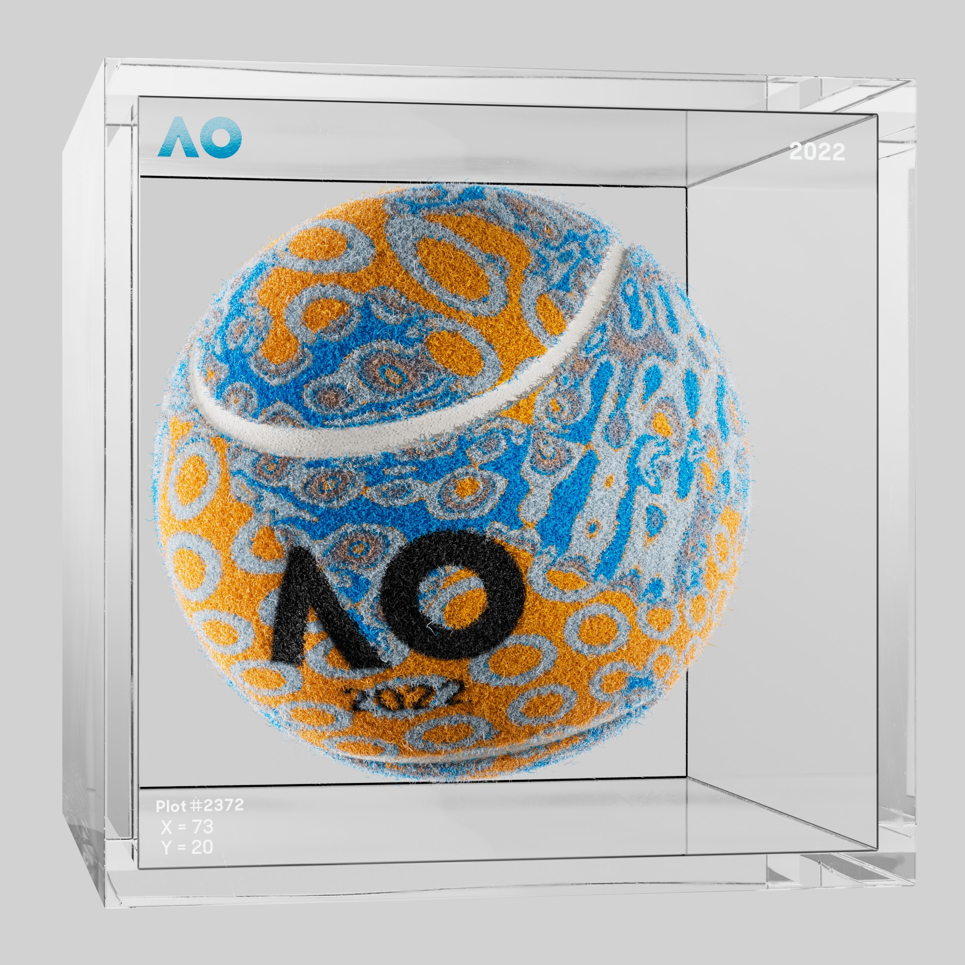 The Australian Open - The Australian Open Art Ball - AO Art Ball #1105 - NFT # 1105