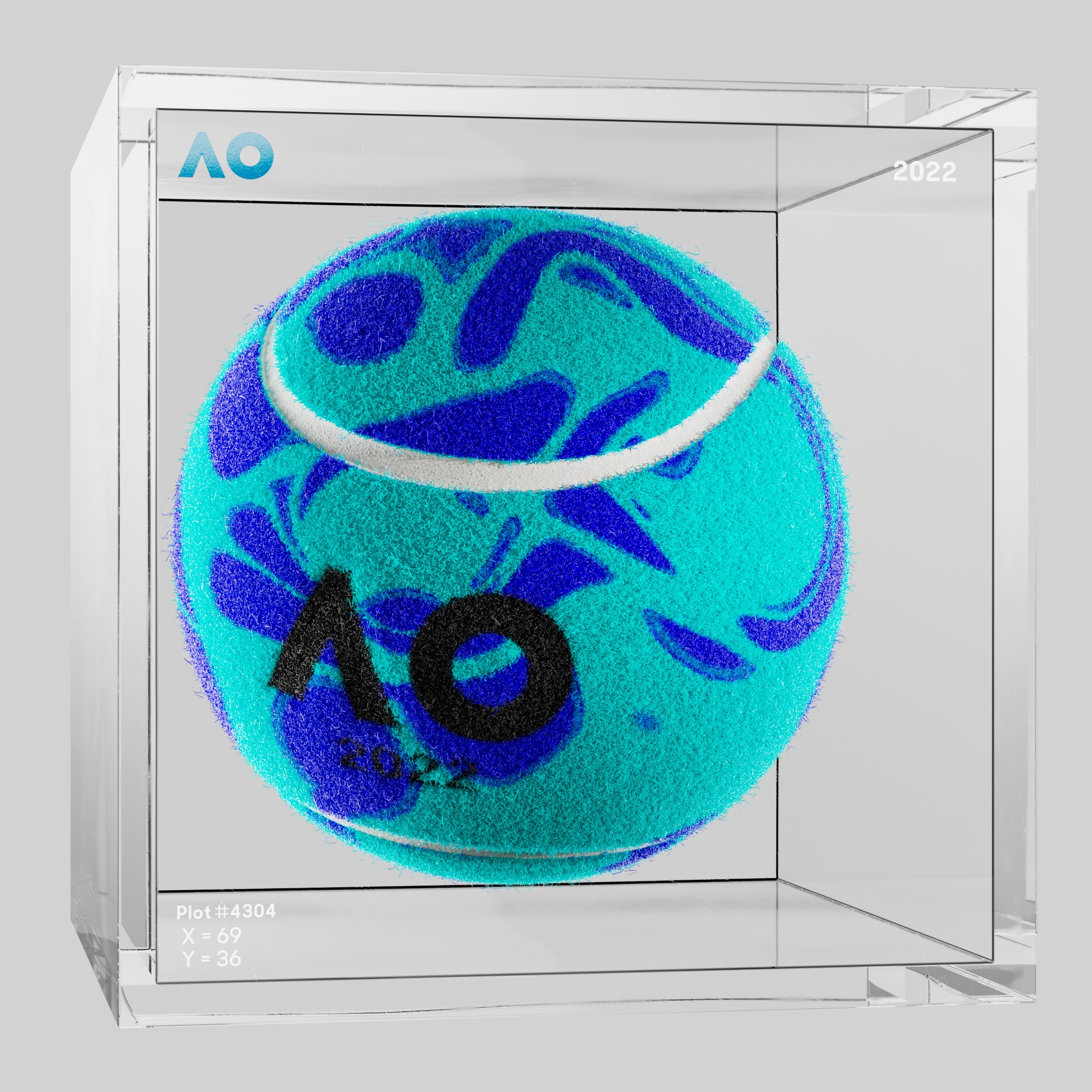 The Australian Open - The Australian Open Art Ball - AO Art Ball #1111 - NFT # 1111