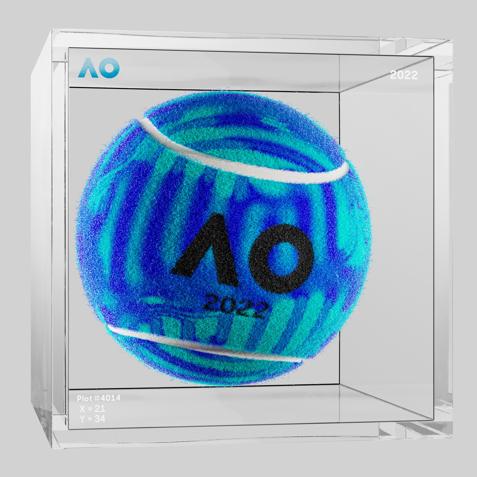 The Australian Open - The Australian Open Art Ball - AO Art Ball #1112 - NFT # 1112