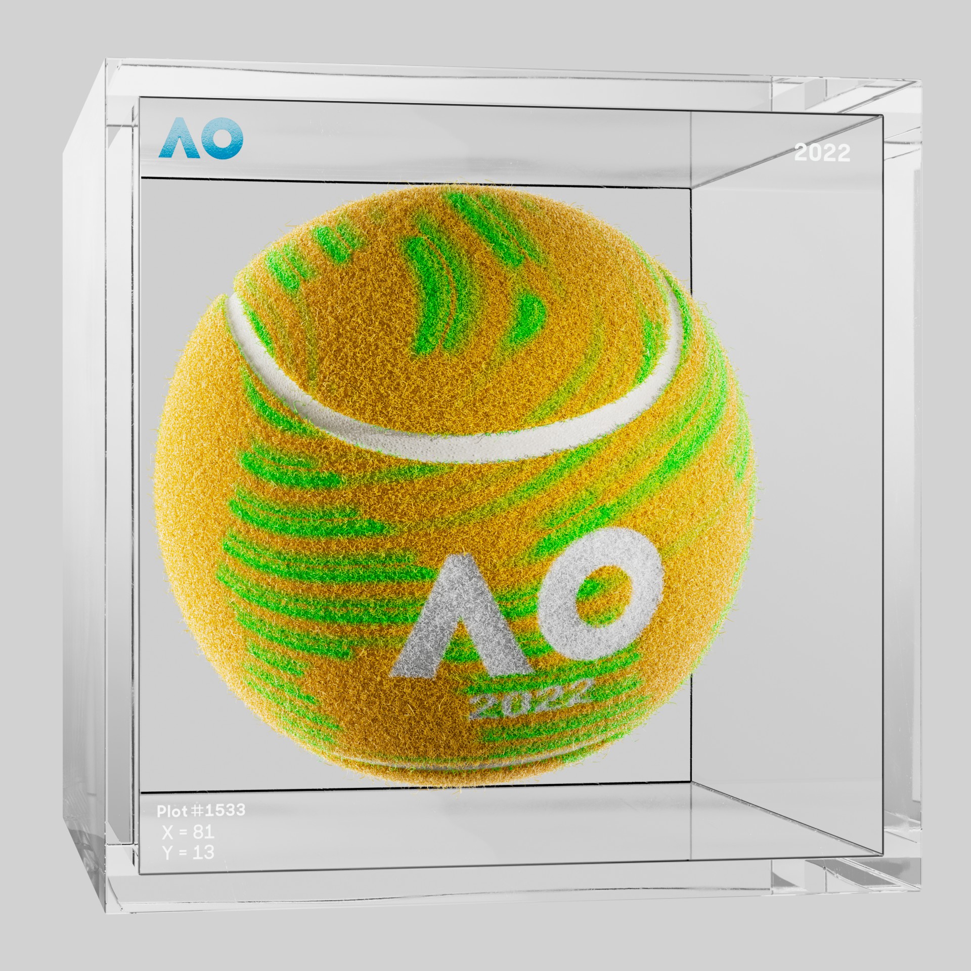The Australian Open - The Australian Open Art Ball - AO Art Ball #1114 - NFT # 1114
