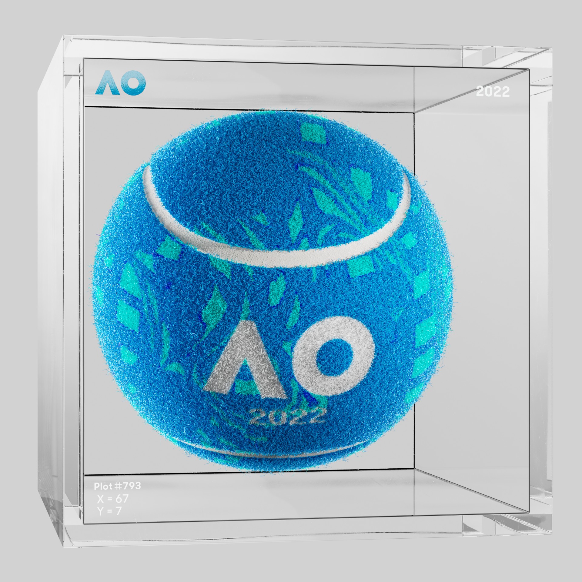 The Australian Open - The Australian Open Art Ball - AO Art Ball #1115 - NFT # 1115