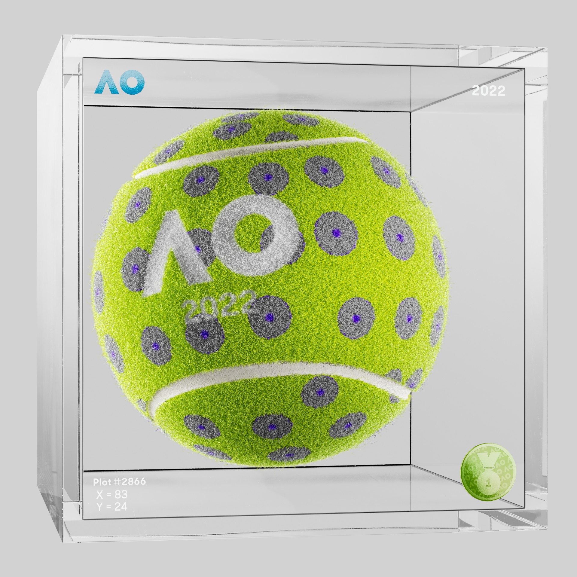 The Australian Open - The Australian Open Art Ball - AO Art Ball #1119 - NFT # 1119