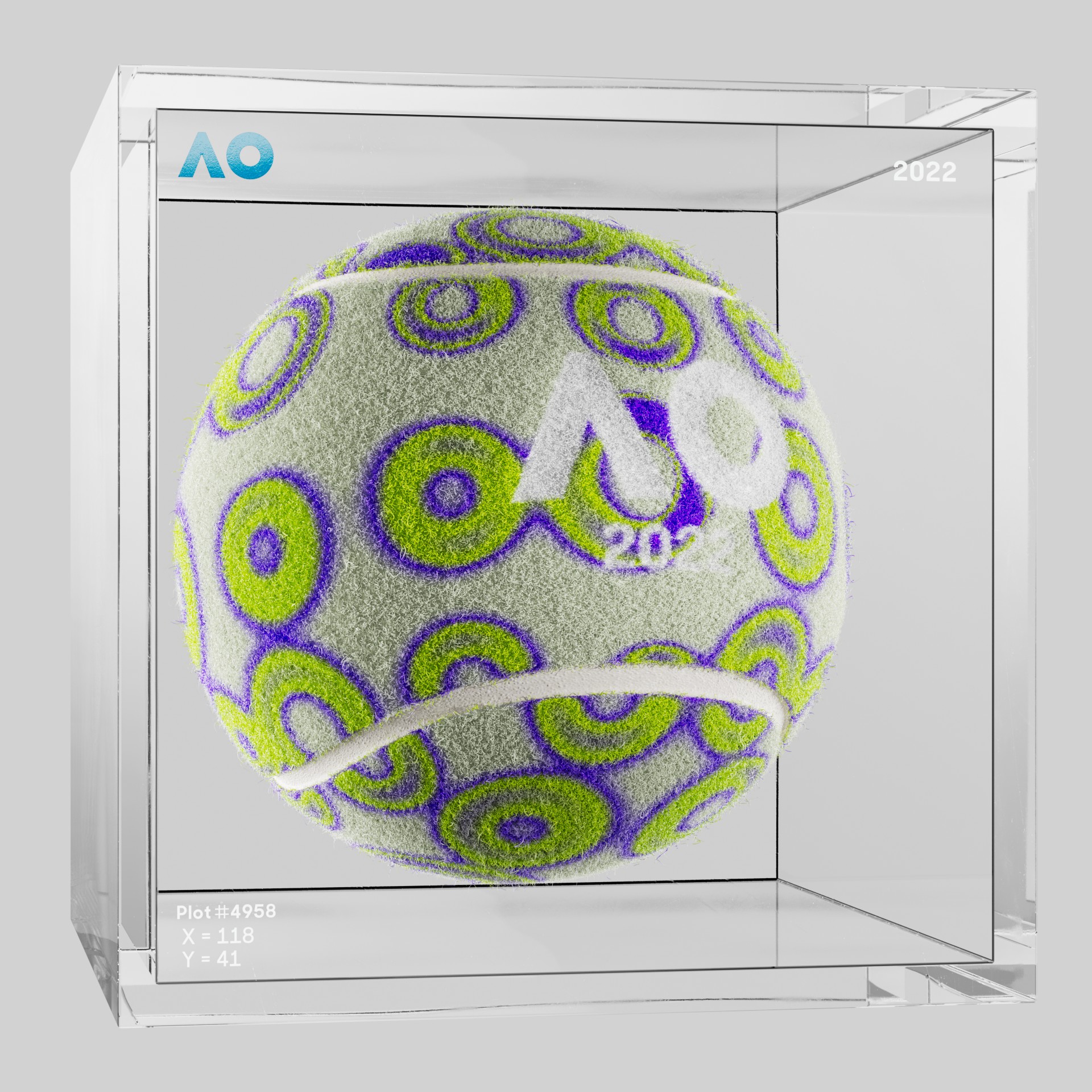 The Australian Open - The Australian Open Art Ball - AO Art Ball #1121 - NFT # 1121