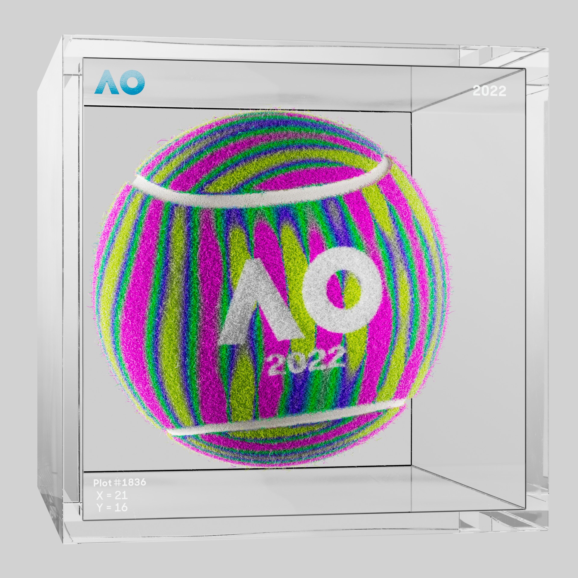 The Australian Open - The Australian Open Art Ball - AO Art Ball #1122 - NFT # 1122