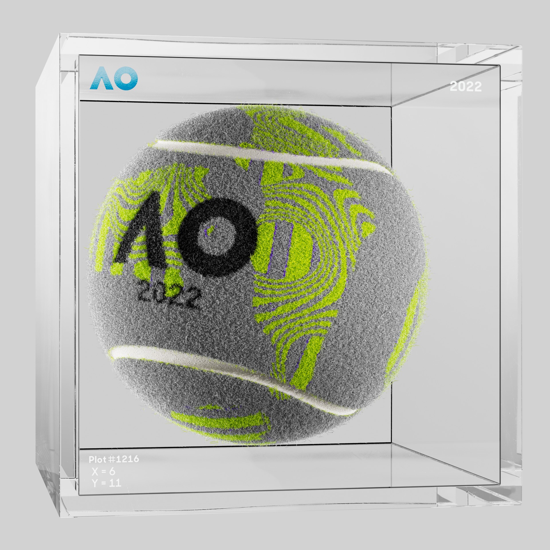 The Australian Open - The Australian Open Art Ball - AO Art Ball #1124 - NFT # 1124