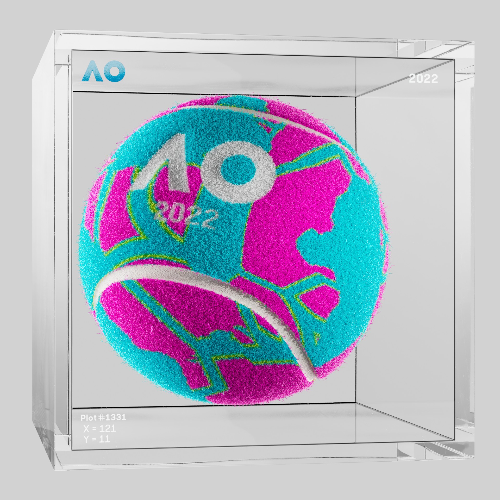 The Australian Open - The Australian Open Art Ball - AO Art Ball #1126 - NFT # 1126