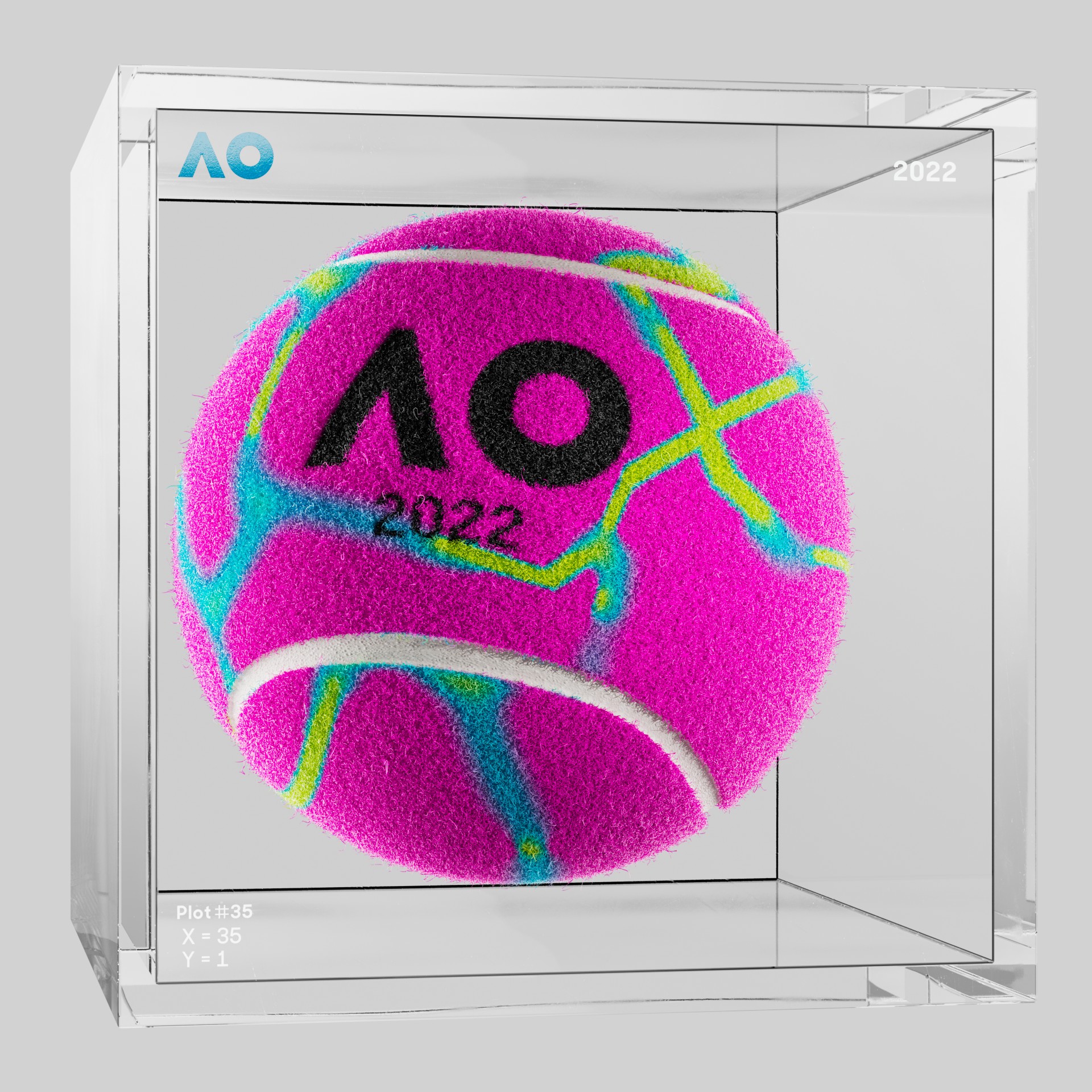 The Australian Open - The Australian Open Art Ball - AO Art Ball #1132 - NFT # 1132