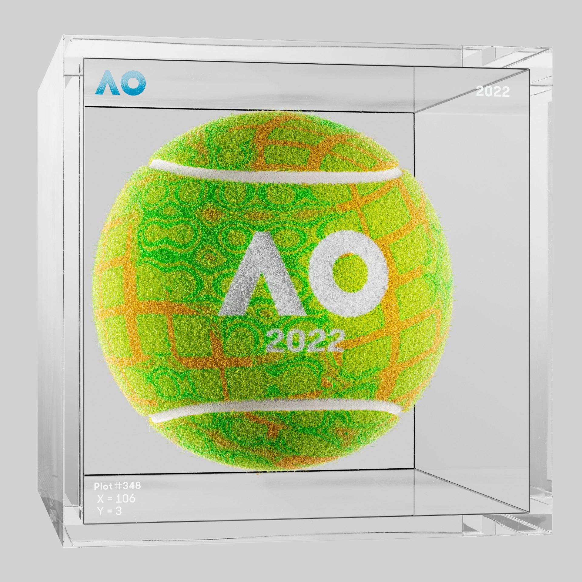 The Australian Open - The Australian Open Art Ball - AO Art Ball #1136 - NFT # 1136