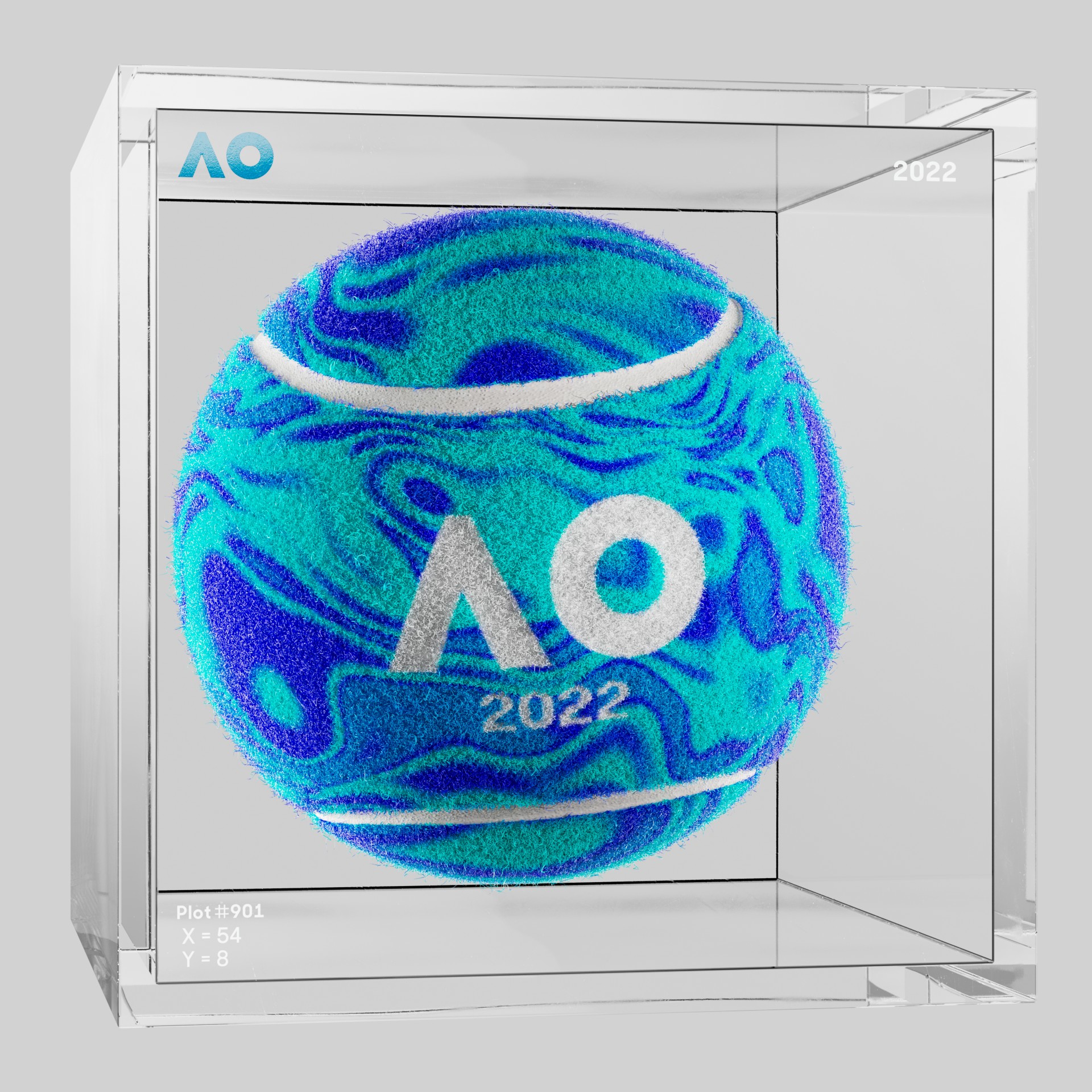 The Australian Open - The Australian Open Art Ball - AO Art Ball #1138 - NFT # 1138