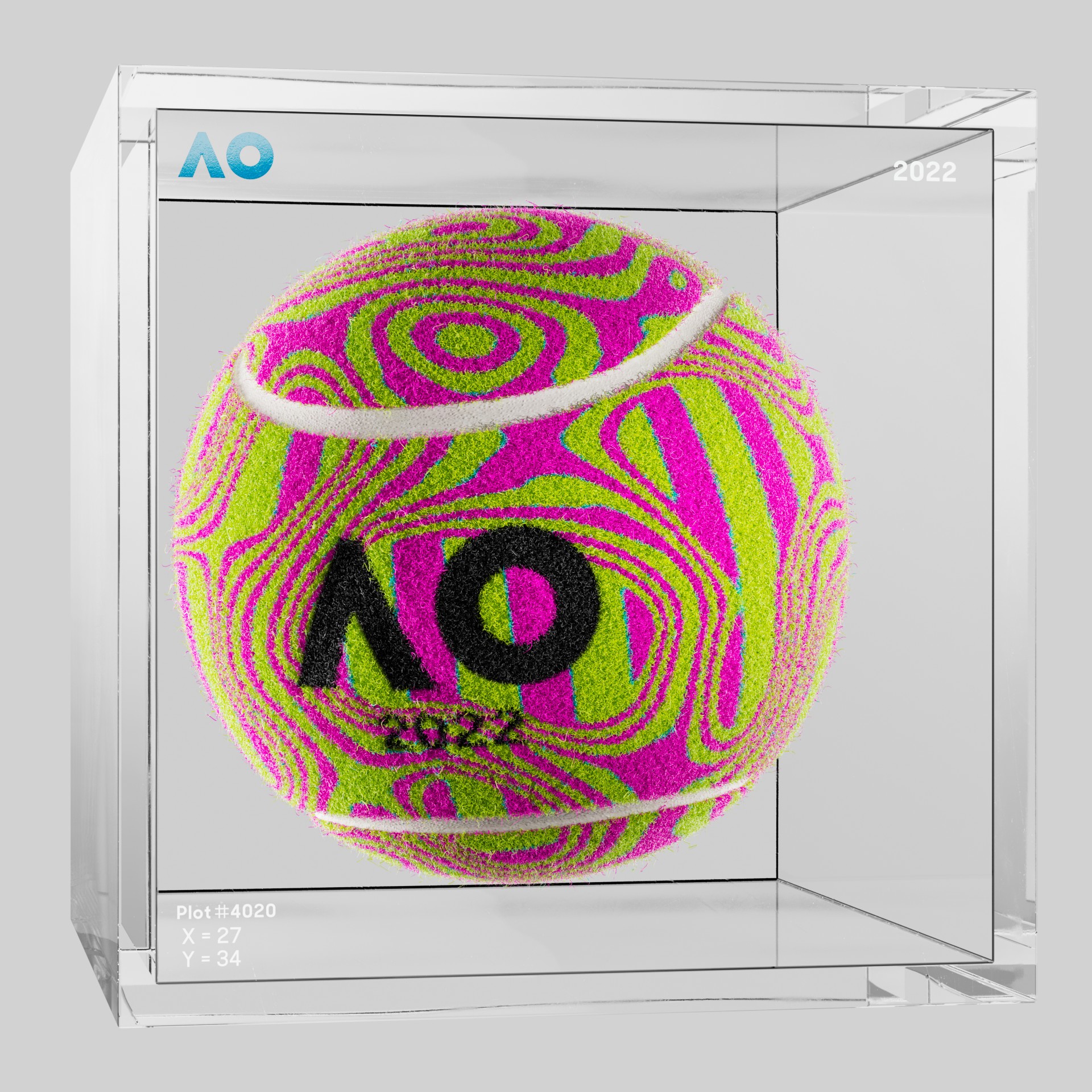 The Australian Open - The Australian Open Art Ball - AO Art Ball #1140 - NFT # 1140