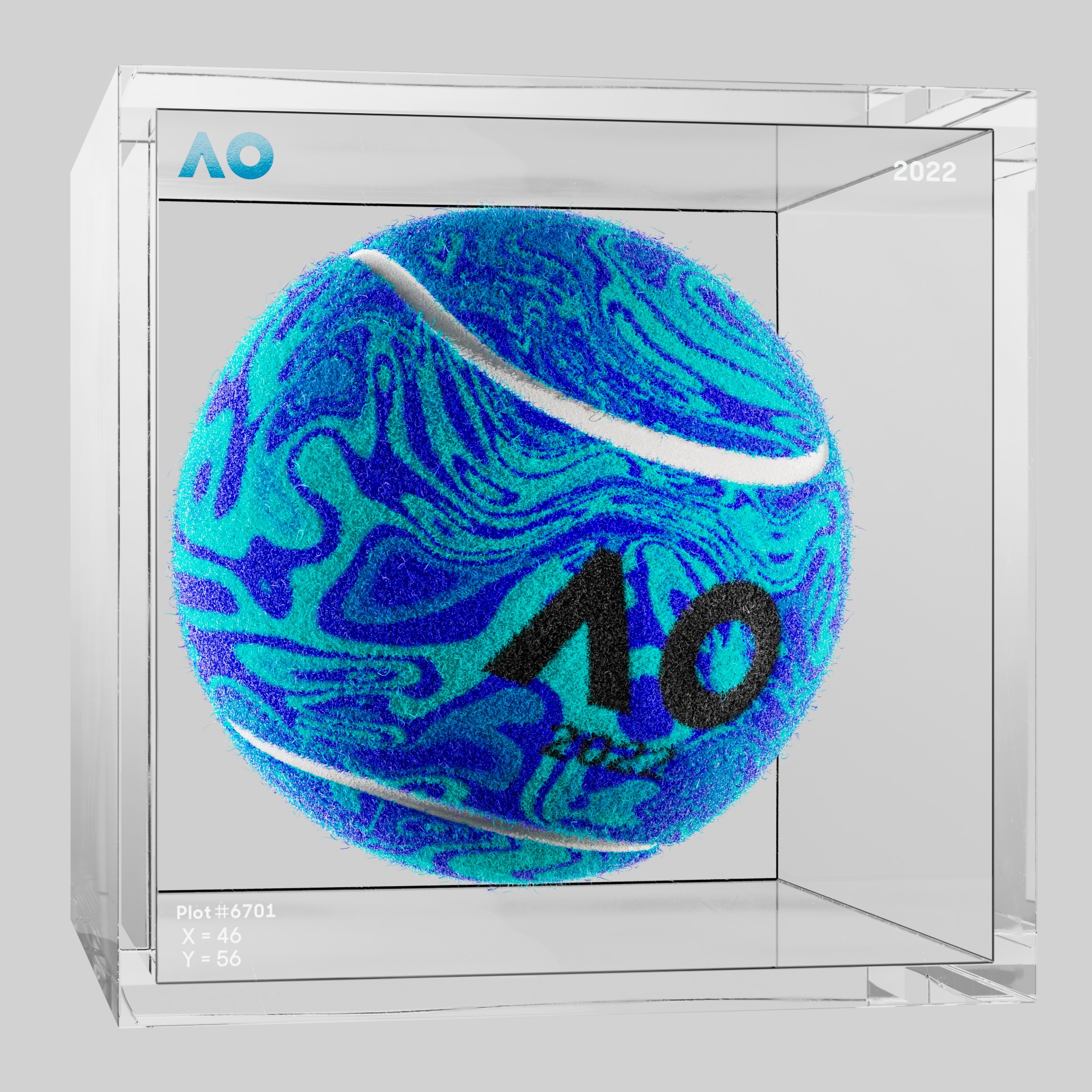 The Australian Open - The Australian Open Art Ball - AO Art Ball #1142 - NFT # 1142
