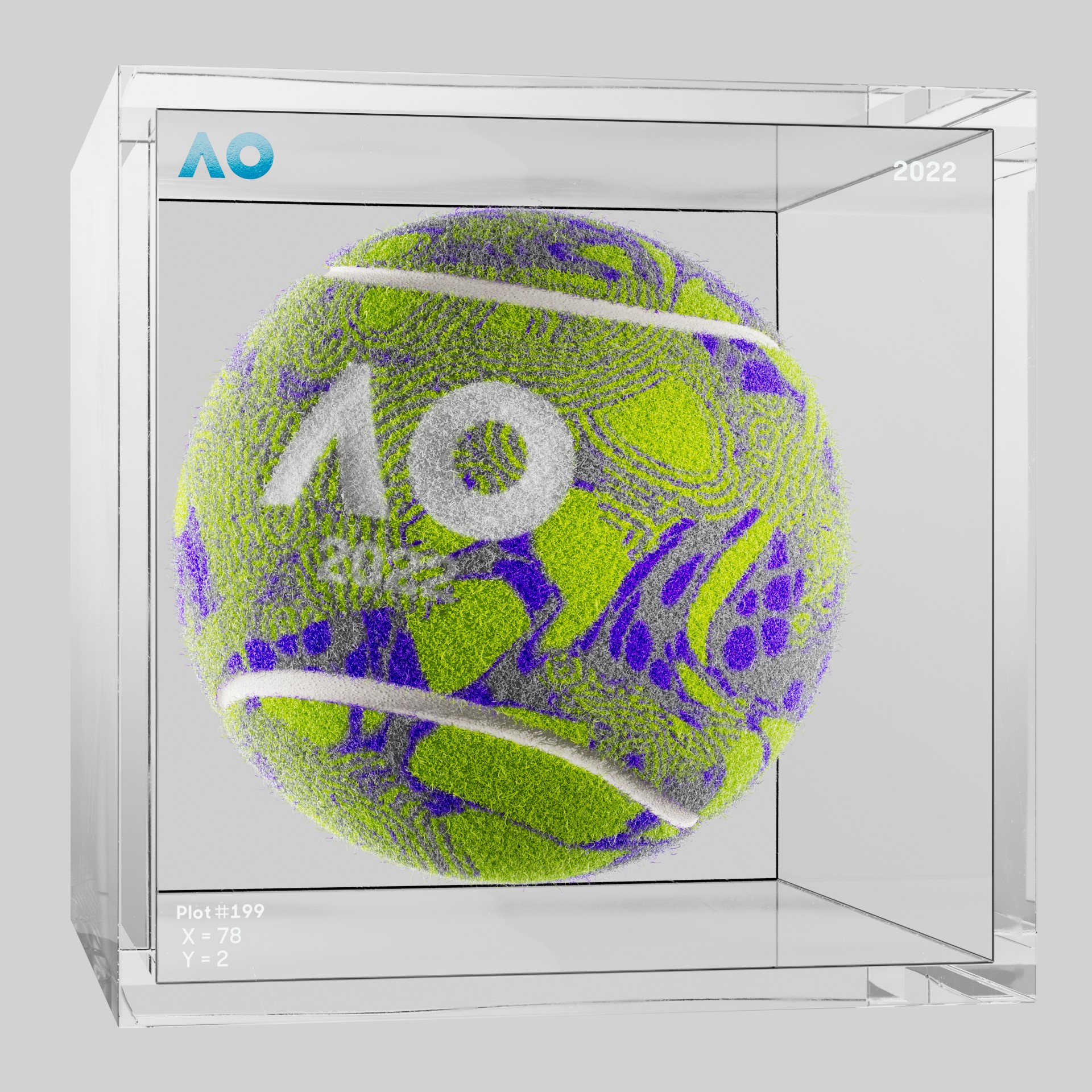The Australian Open - The Australian Open Art Ball - AO Art Ball #1143 - NFT # 1143