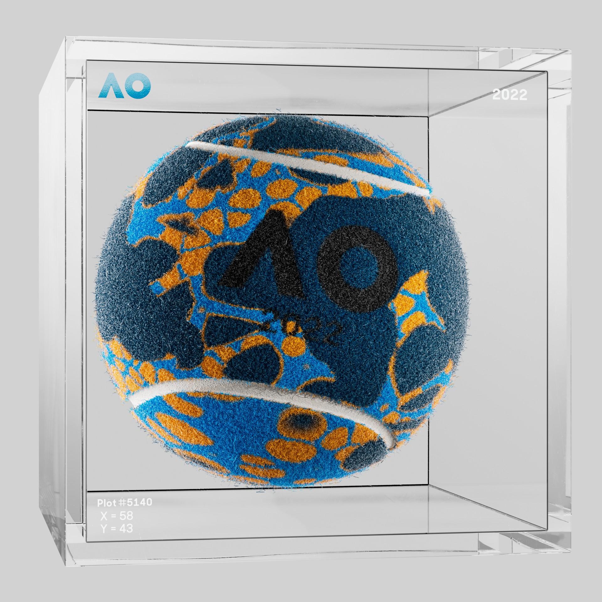 The Australian Open - The Australian Open Art Ball - AO Art Ball #115 - NFT # 115