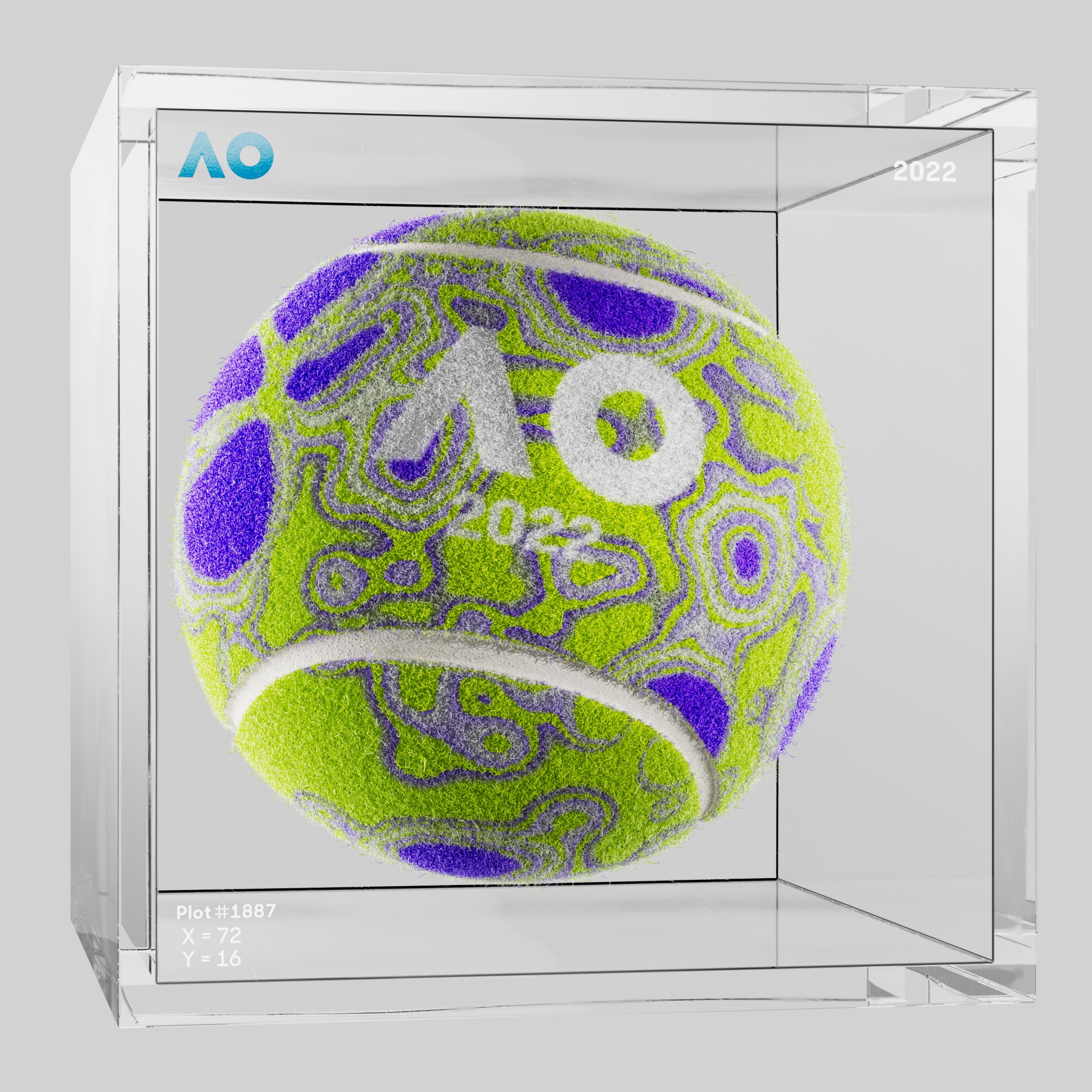 The Australian Open - The Australian Open Art Ball - AO Art Ball #1153 - NFT # 1153