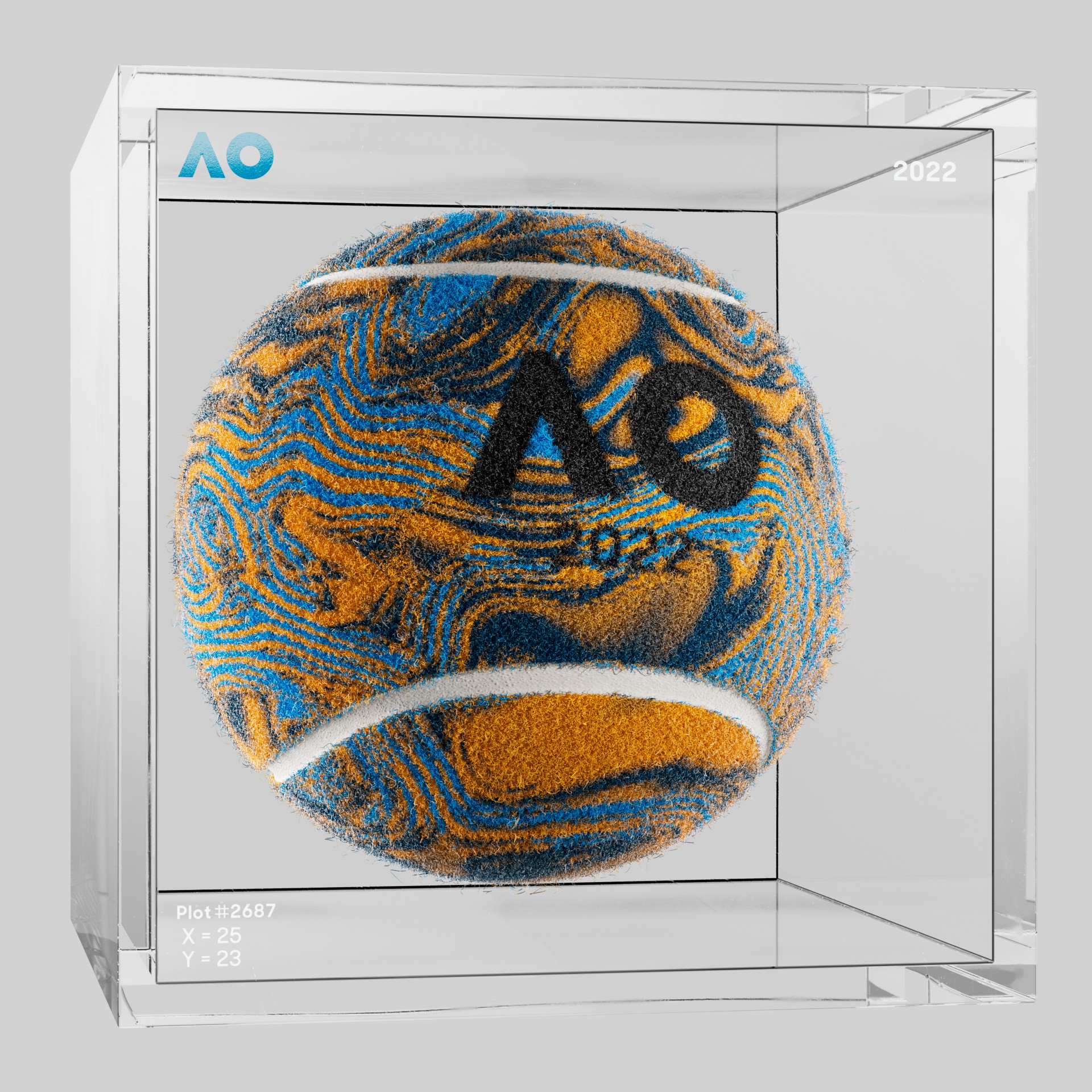 The Australian Open - The Australian Open Art Ball - AO Art Ball #1157 - NFT # 1157