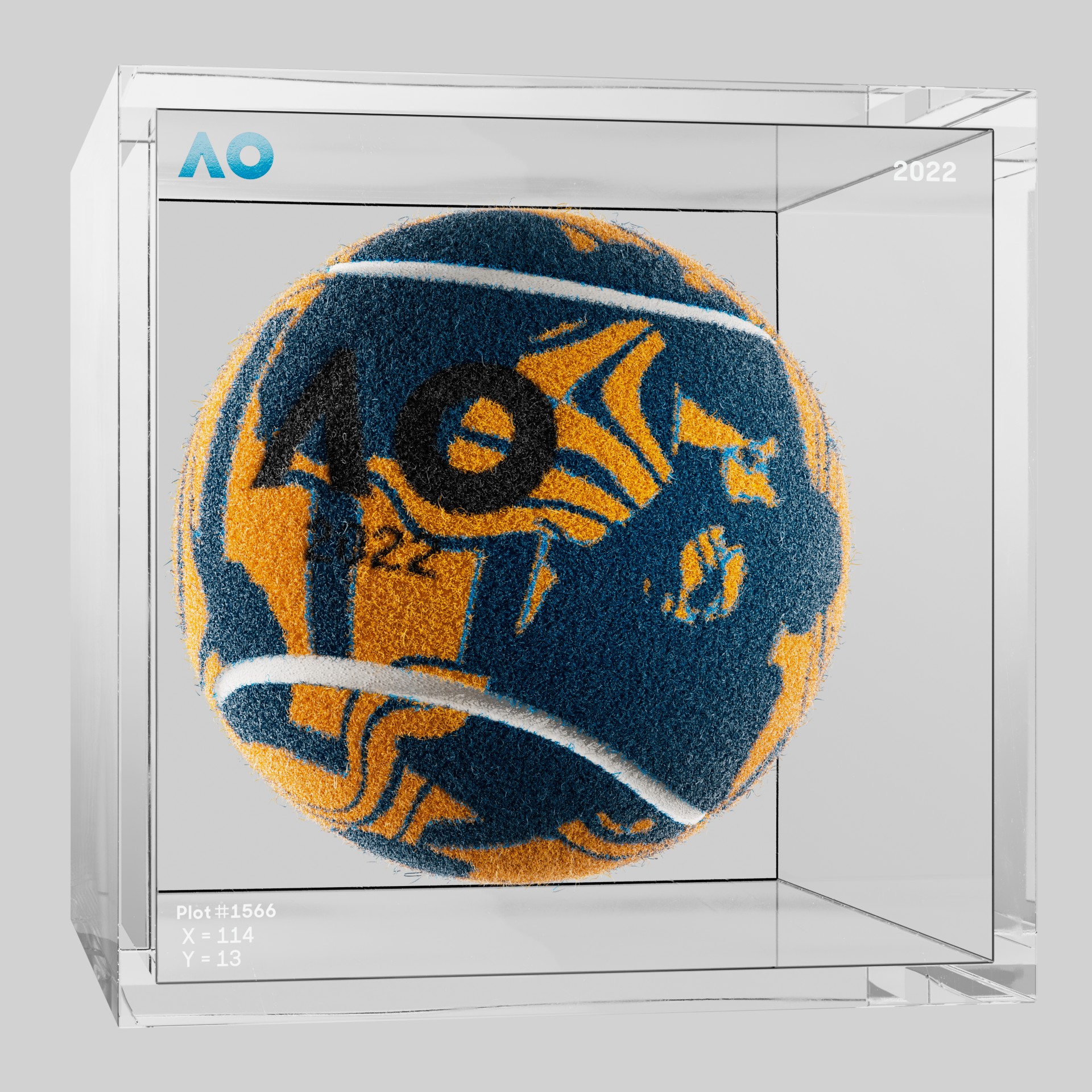 The Australian Open - The Australian Open Art Ball - AO Art Ball #1162 - NFT # 1162