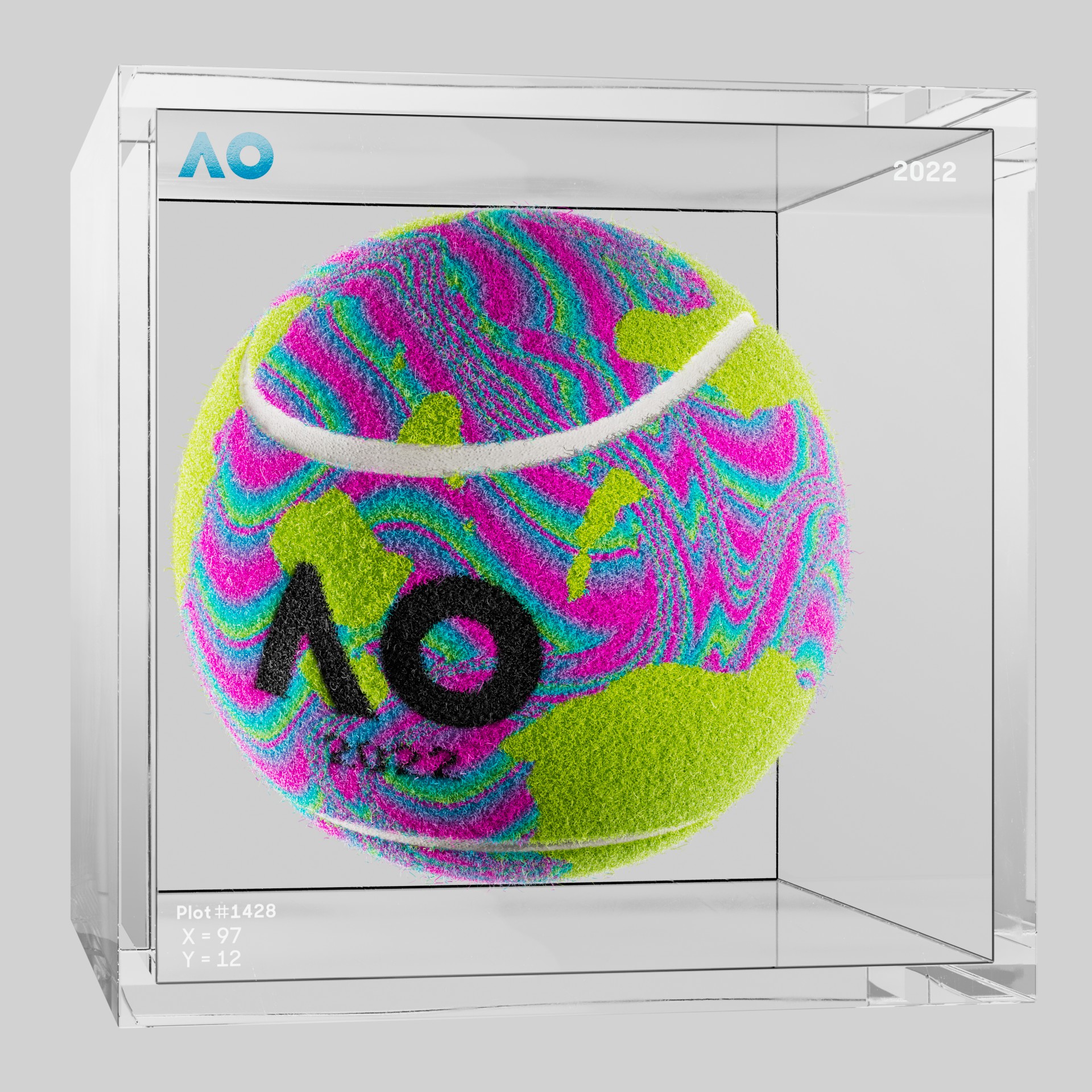 The Australian Open - The Australian Open Art Ball - AO Art Ball #1166 - NFT # 1166