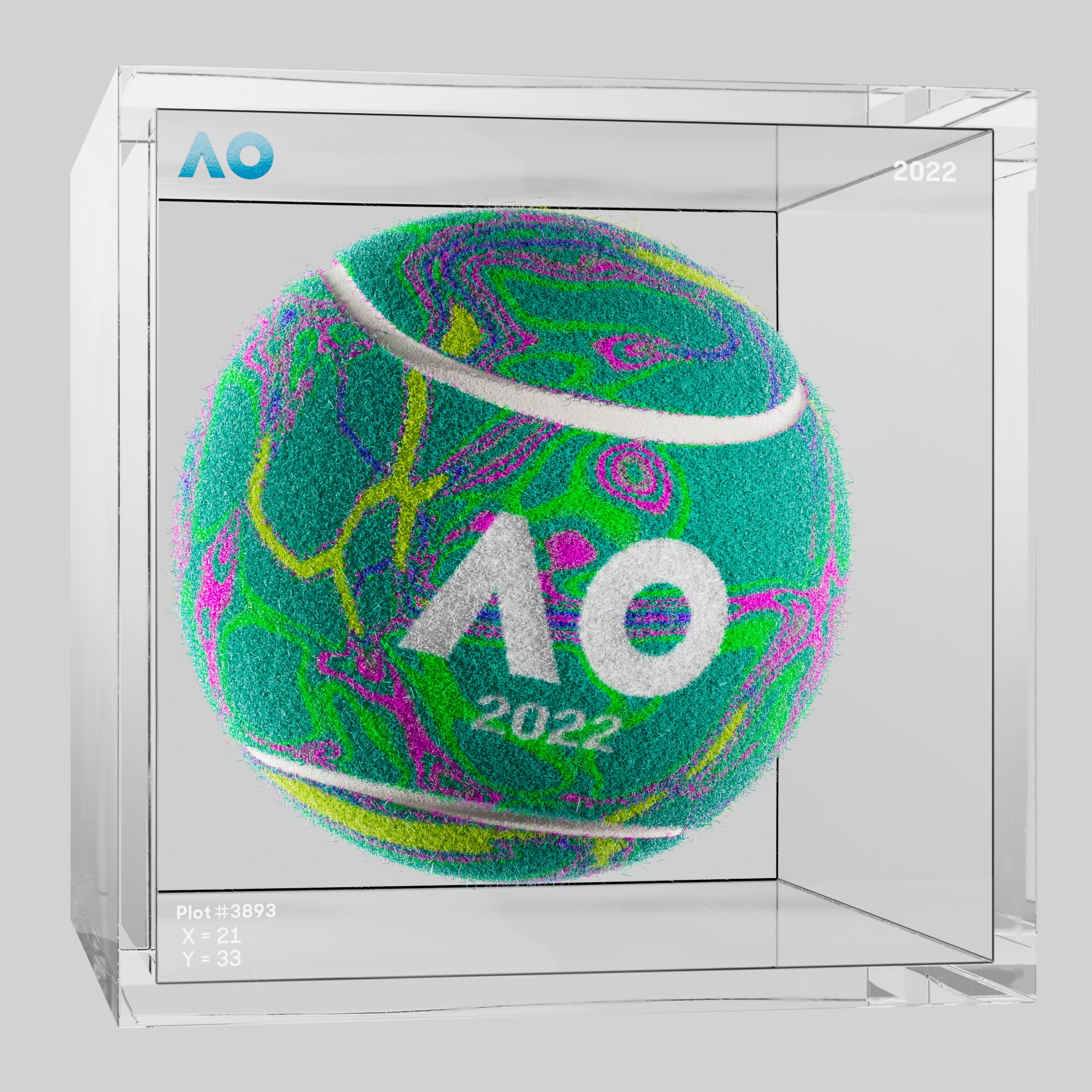 The Australian Open - The Australian Open Art Ball - AO Art Ball #1168 - NFT # 1168