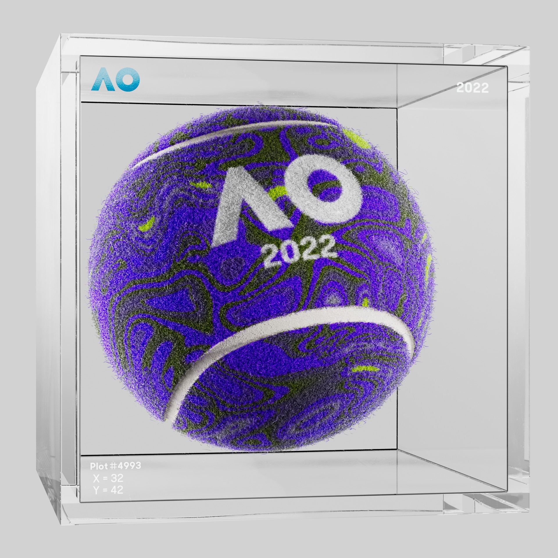 The Australian Open - The Australian Open Art Ball - AO Art Ball #1172 - NFT # 1172