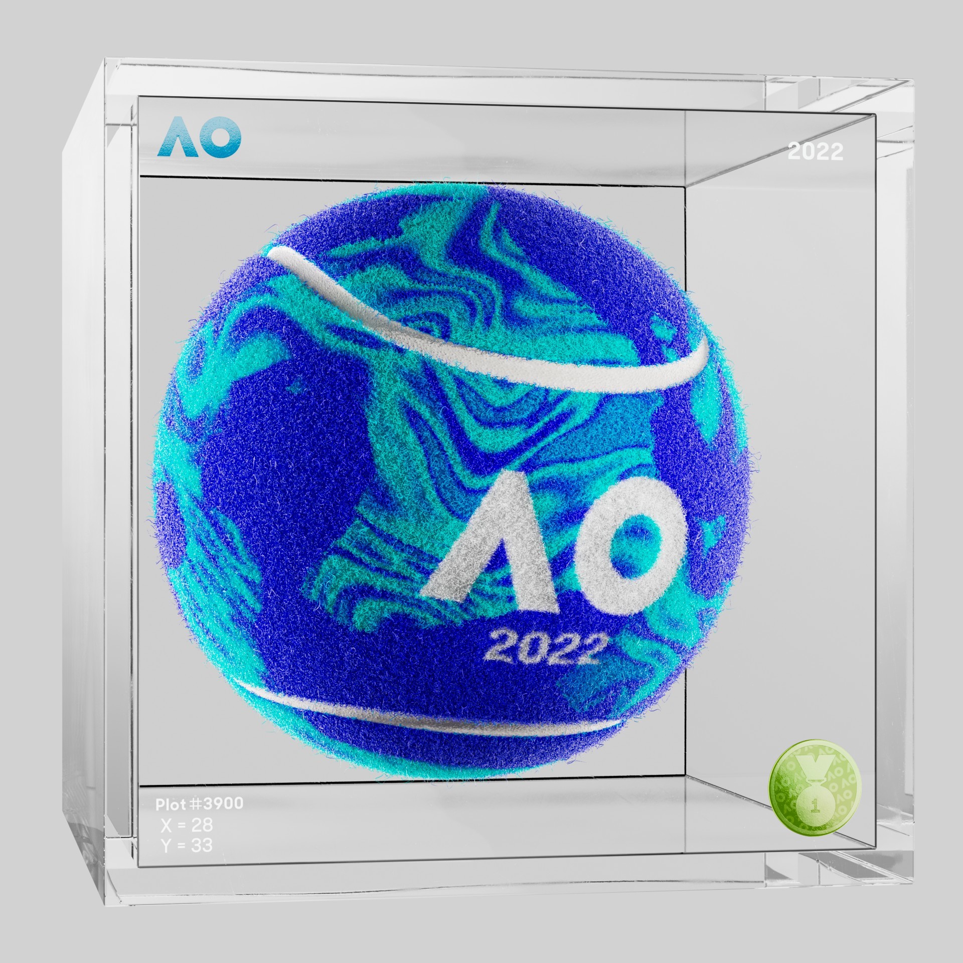 The Australian Open - The Australian Open Art Ball - AO Art Ball #1174 - NFT # 1174