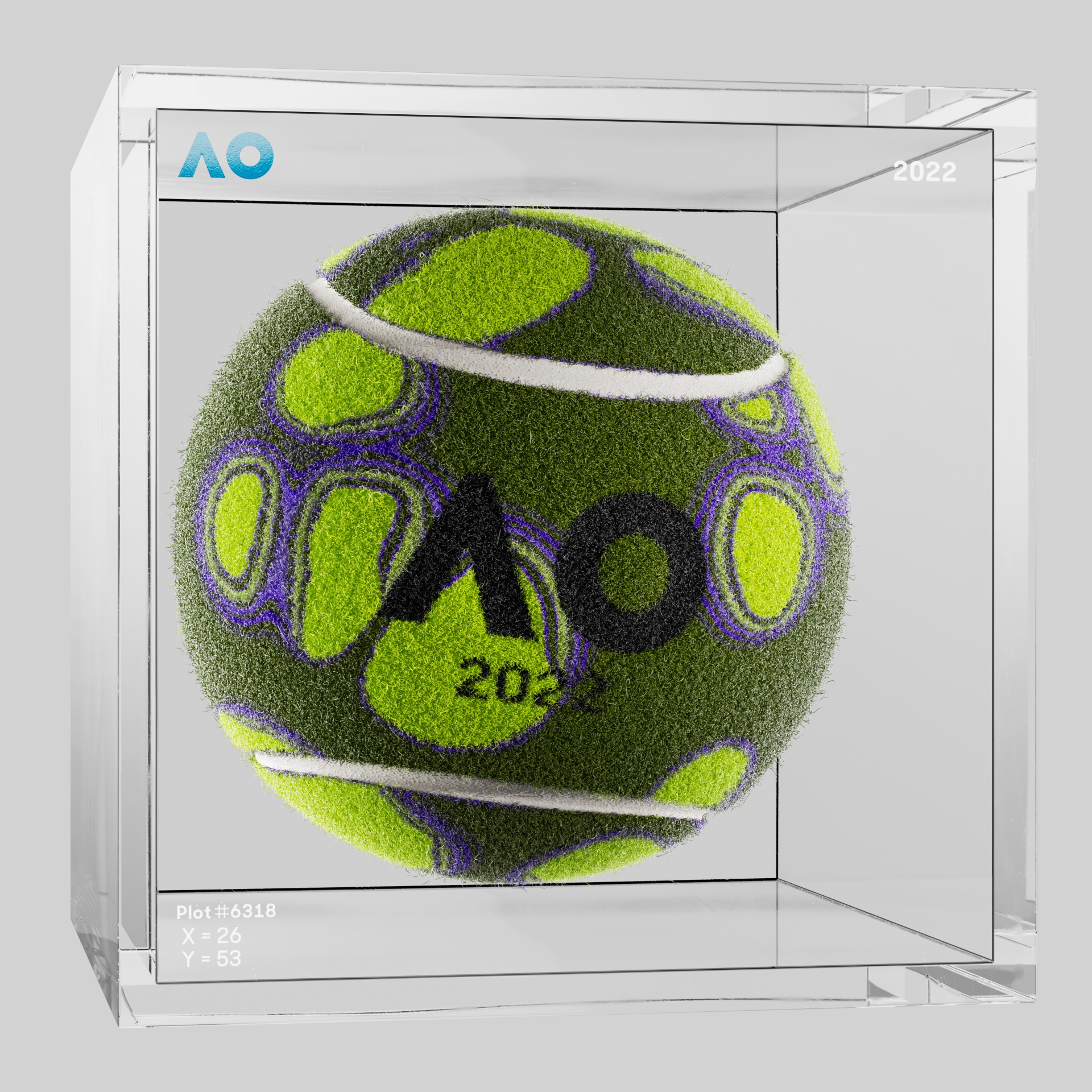 The Australian Open - The Australian Open Art Ball - AO Art Ball #1175 - NFT # 1175