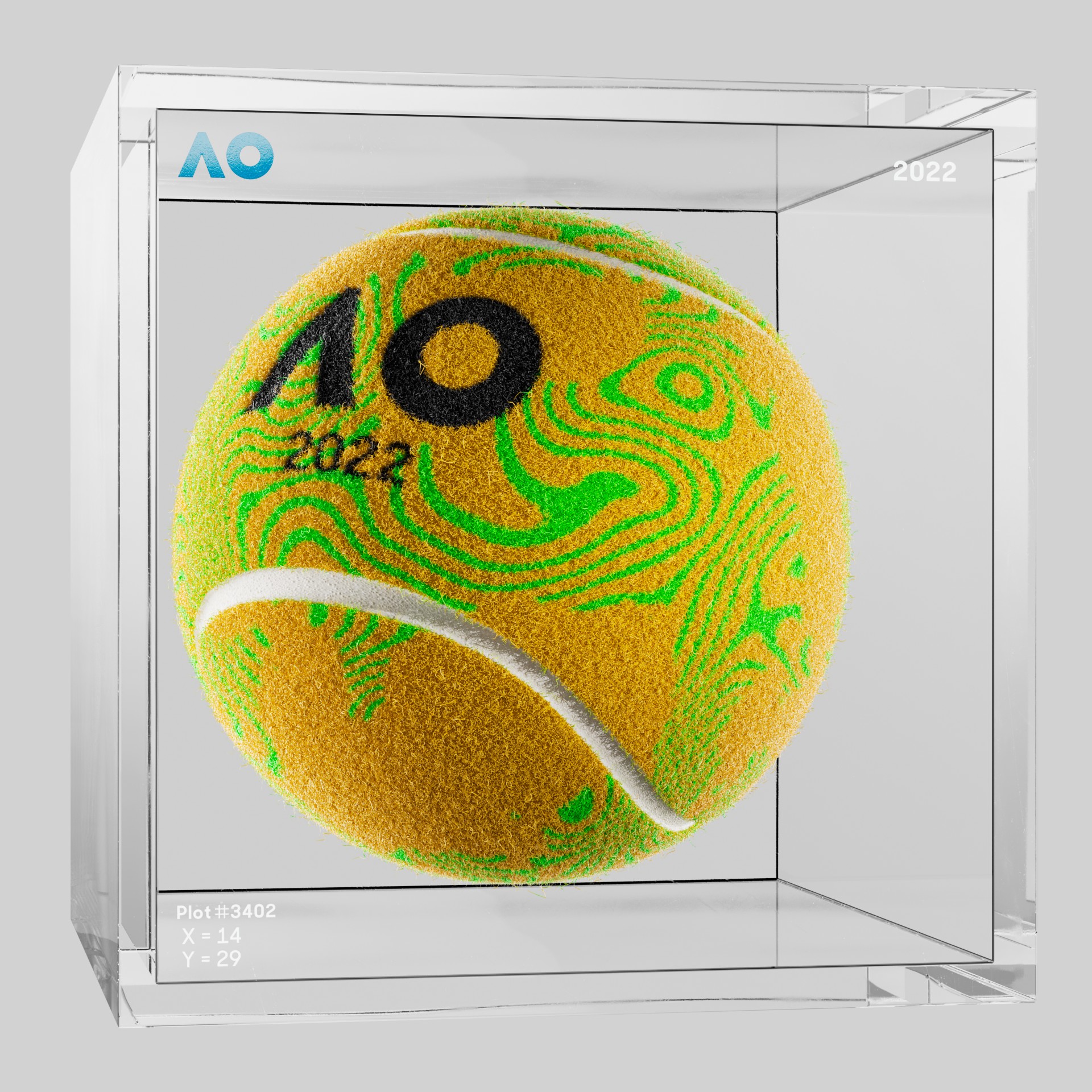 The Australian Open - The Australian Open Art Ball - AO Art Ball #118 - NFT # 118