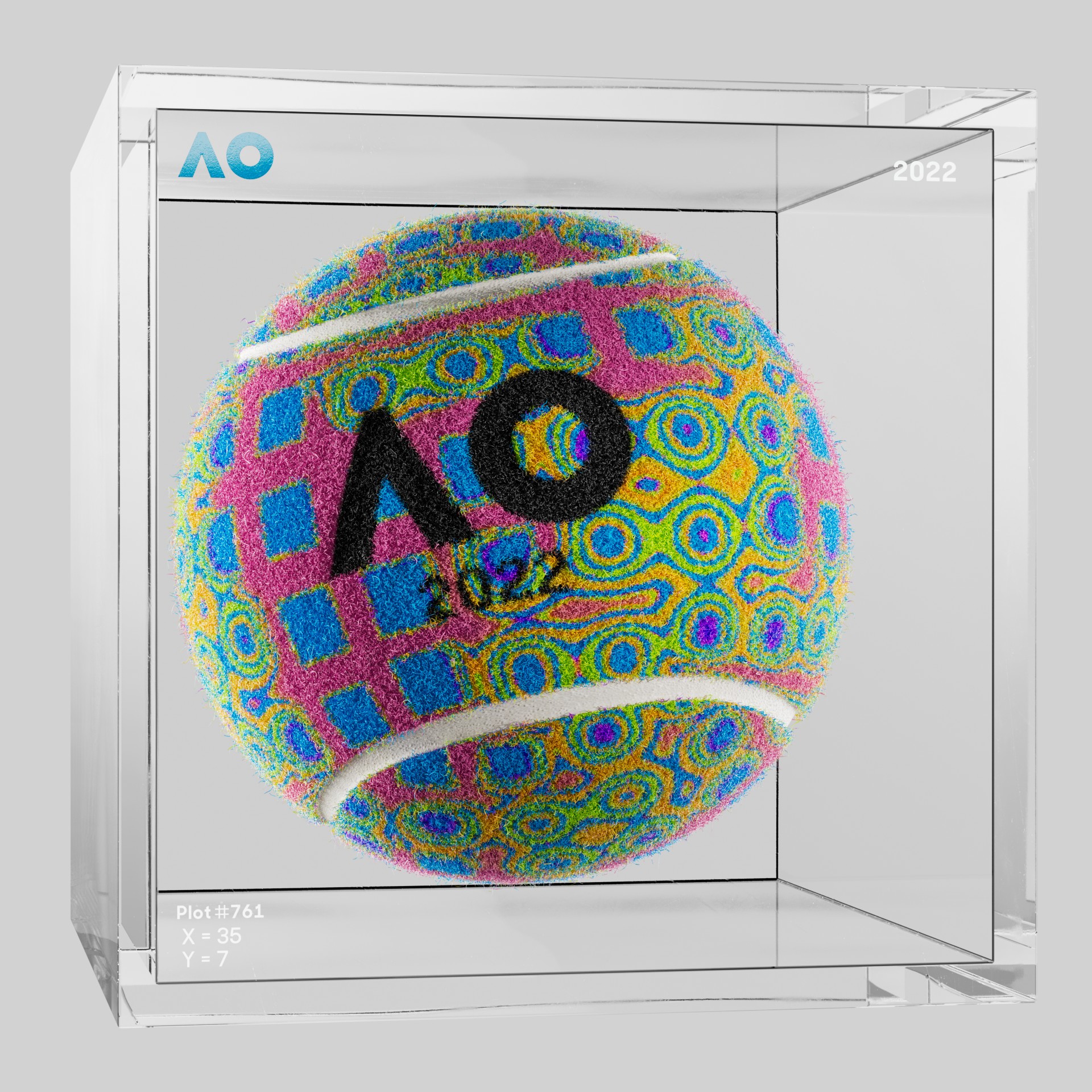 The Australian Open - The Australian Open Art Ball - AO Art Ball #1180 - NFT # 1180