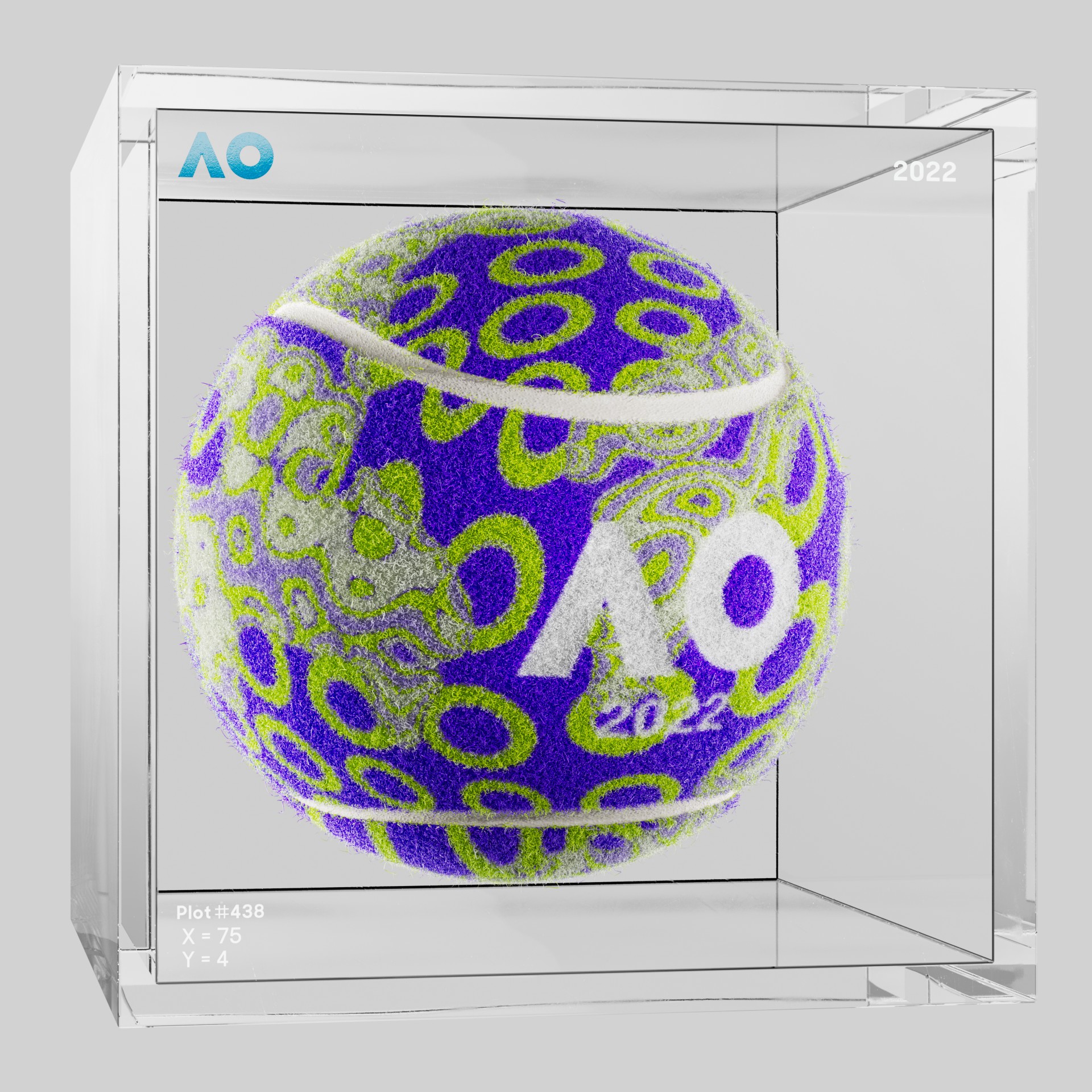 The Australian Open - The Australian Open Art Ball - AO Art Ball #1182 - NFT # 1182