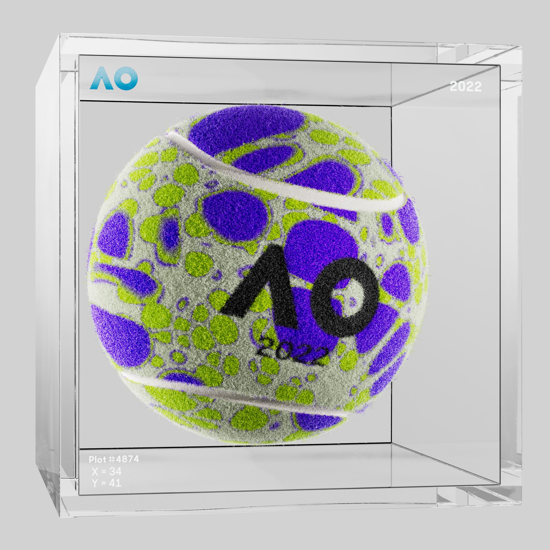 The Australian Open - The Australian Open Art Ball - AO Art Ball #1184 - NFT # 1184