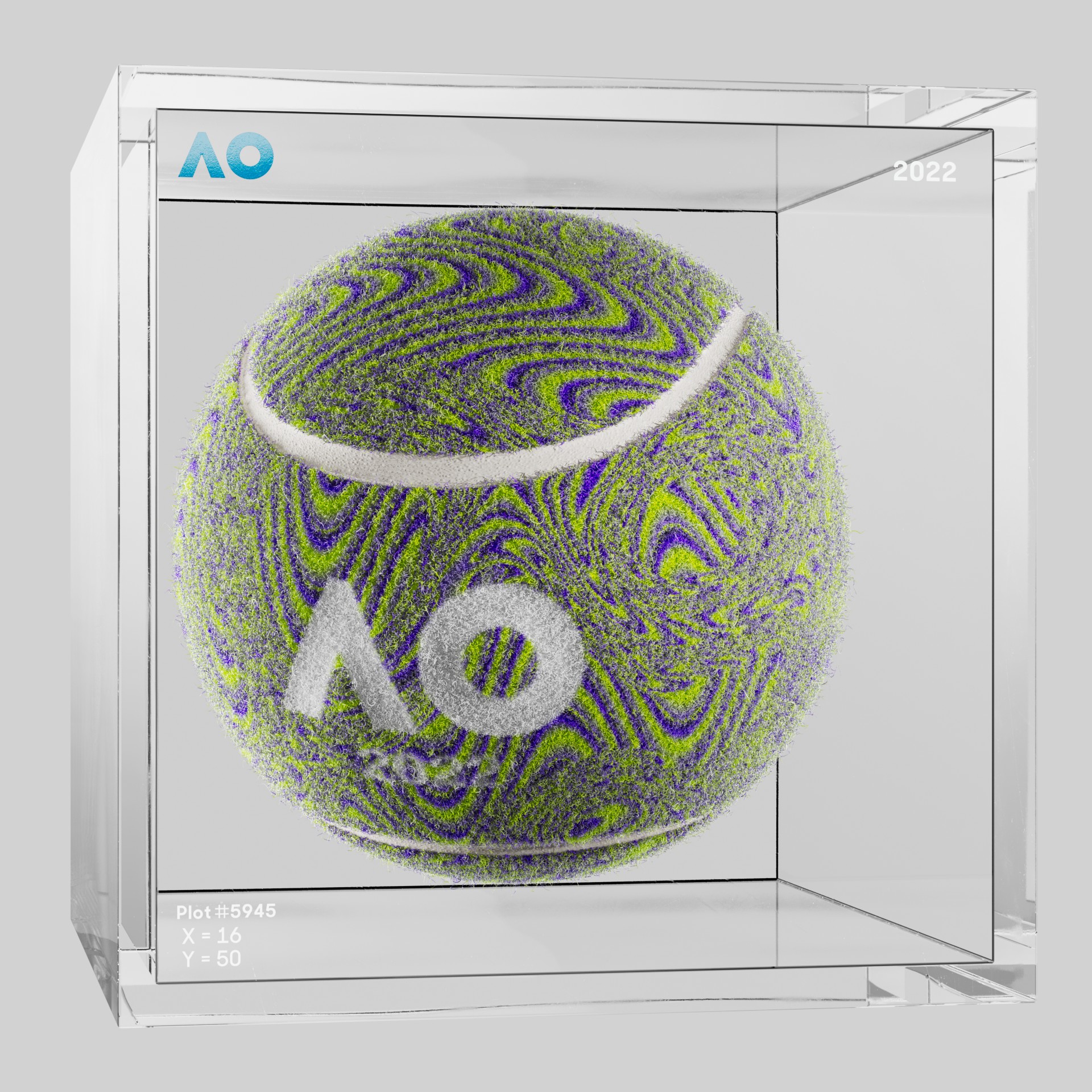 The Australian Open - The Australian Open Art Ball - AO Art Ball #1185 - NFT # 1185