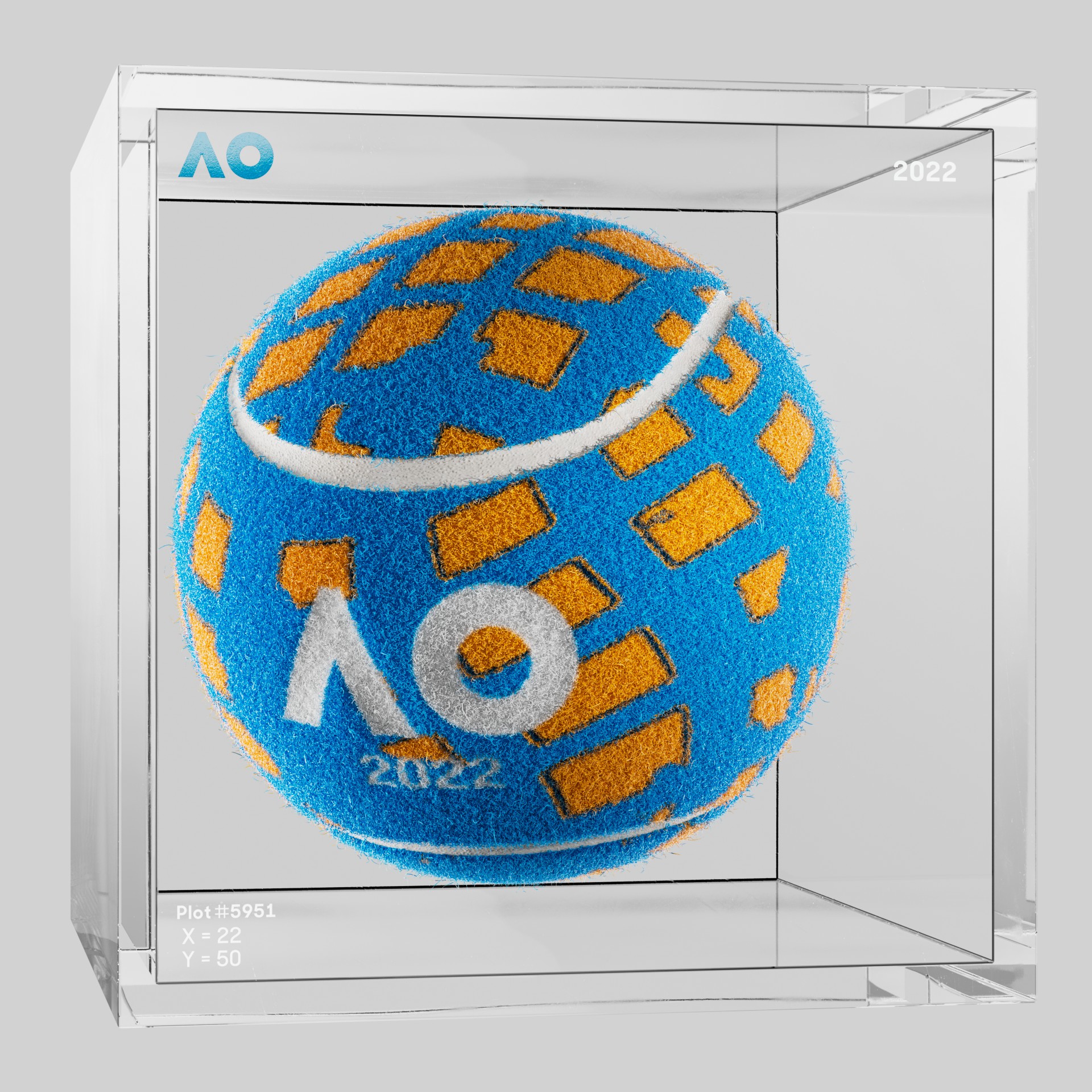 The Australian Open - The Australian Open Art Ball - AO Art Ball #1186 - NFT # 1186