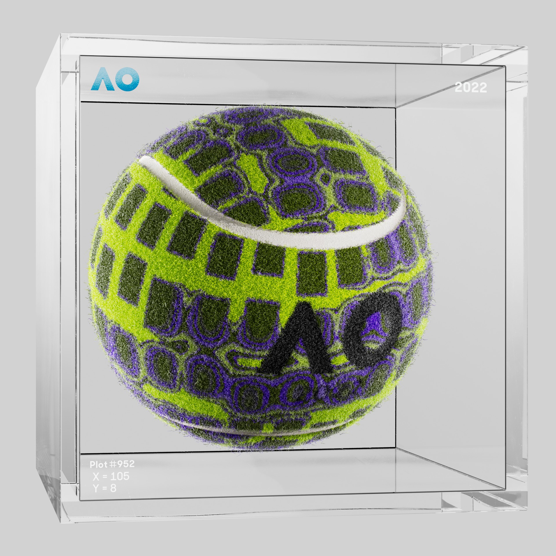The Australian Open - The Australian Open Art Ball - AO Art Ball #1191 - NFT # 1191