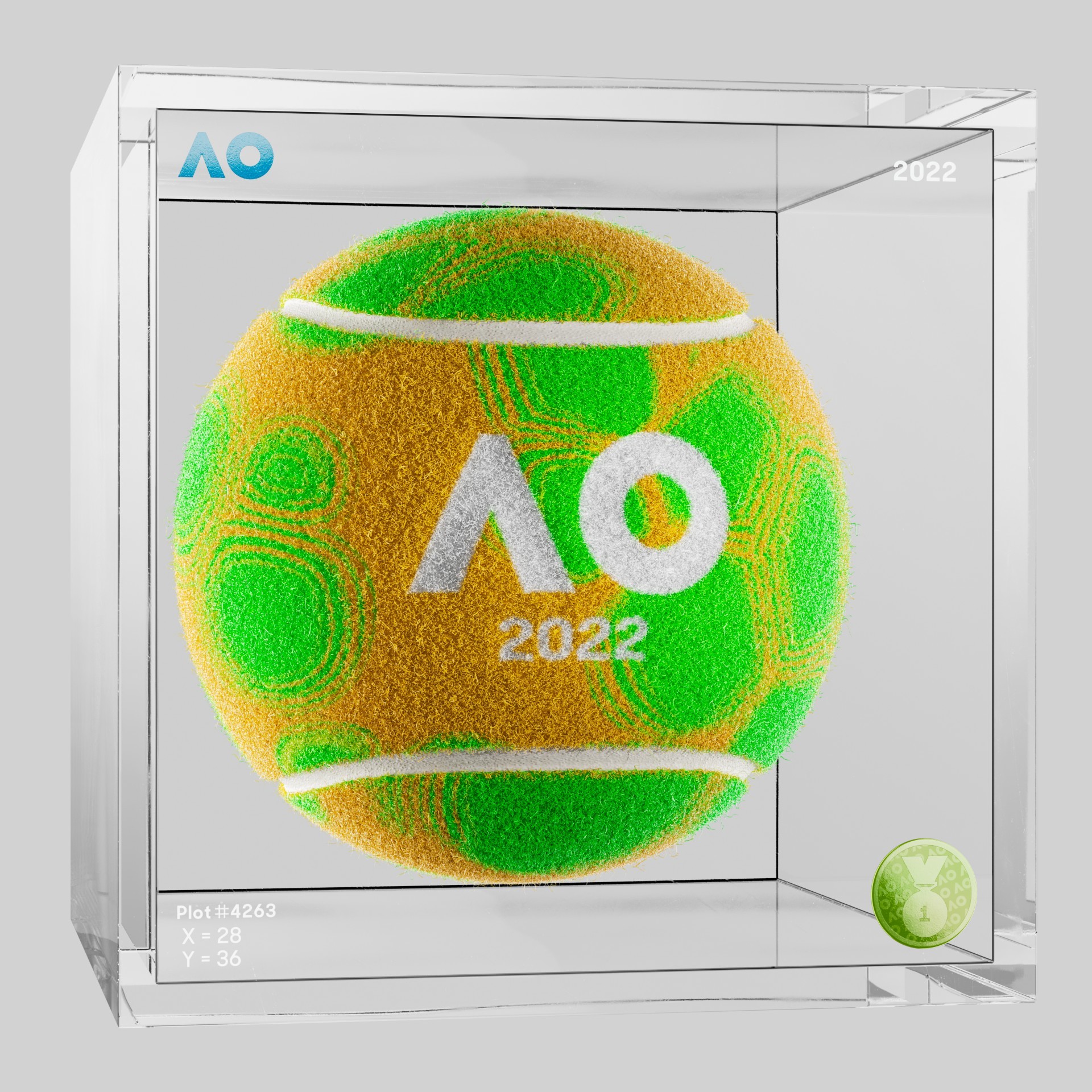 The Australian Open - The Australian Open Art Ball - AO Art Ball #1193 - NFT # 1193