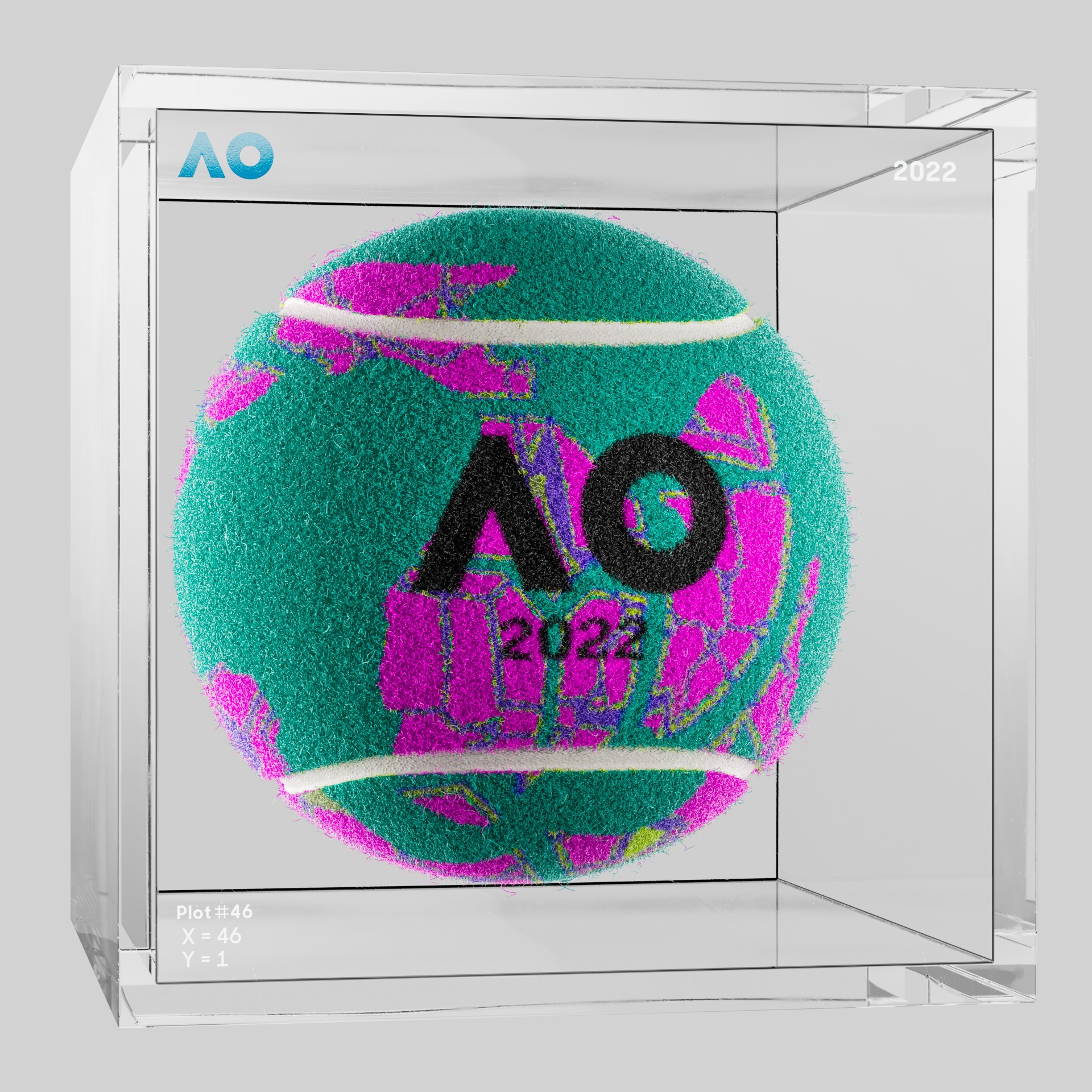 The Australian Open - The Australian Open Art Ball - AO Art Ball #1195 - NFT # 1195