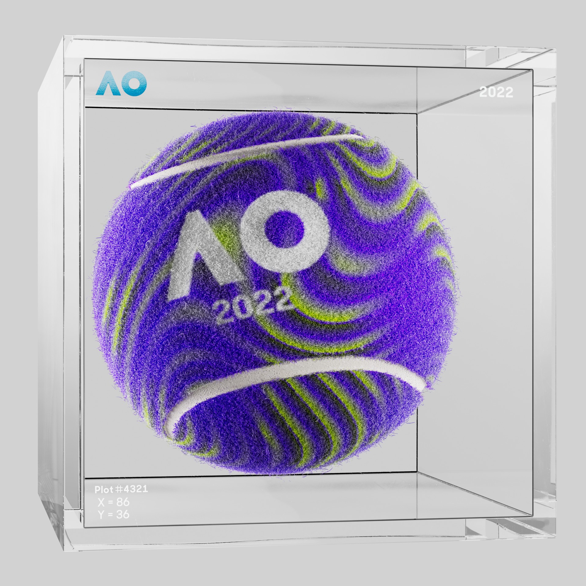 The Australian Open - The Australian Open Art Ball - AO Art Ball #1196 - NFT # 1196