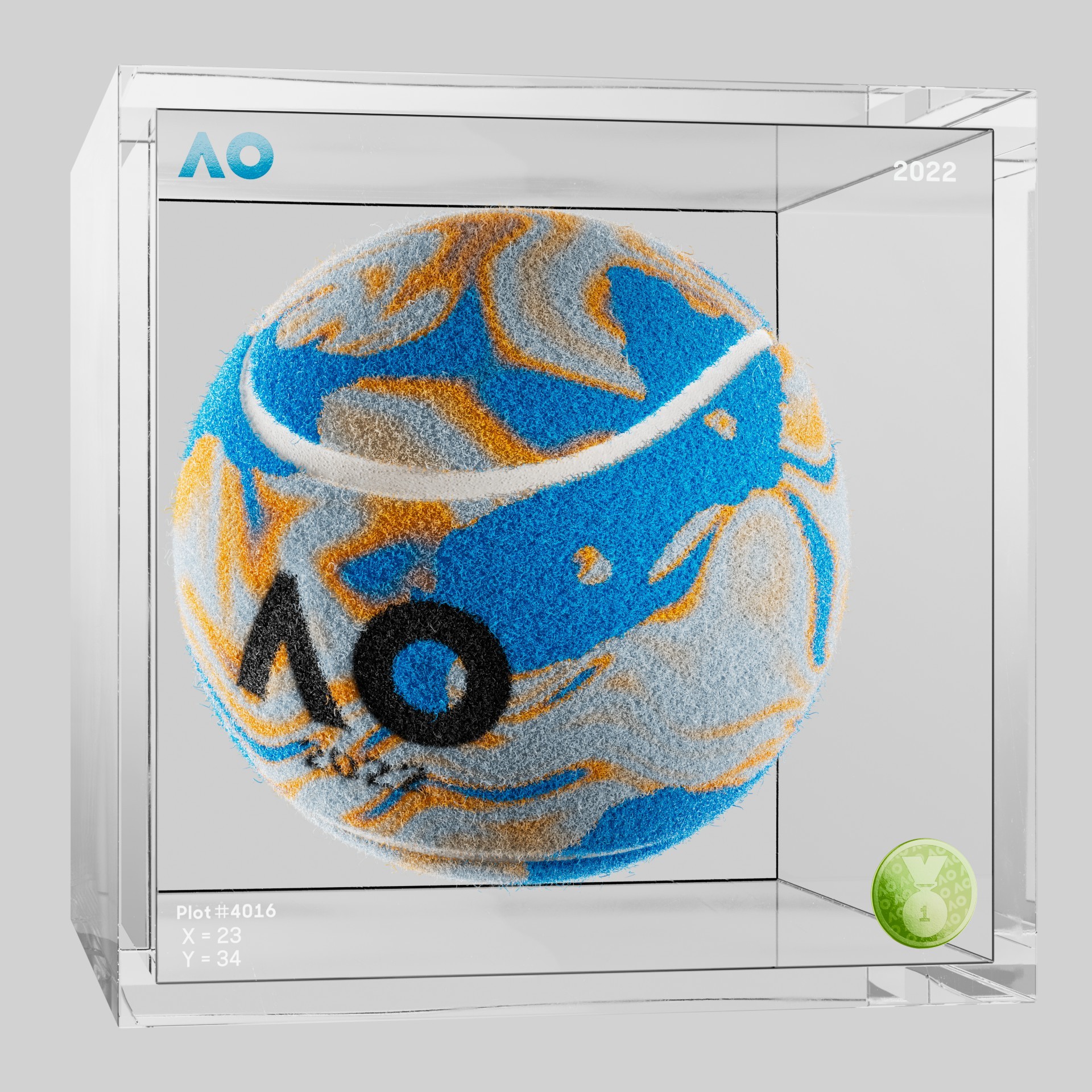 The Australian Open - The Australian Open Art Ball - AO Art Ball #120 - NFT # 120