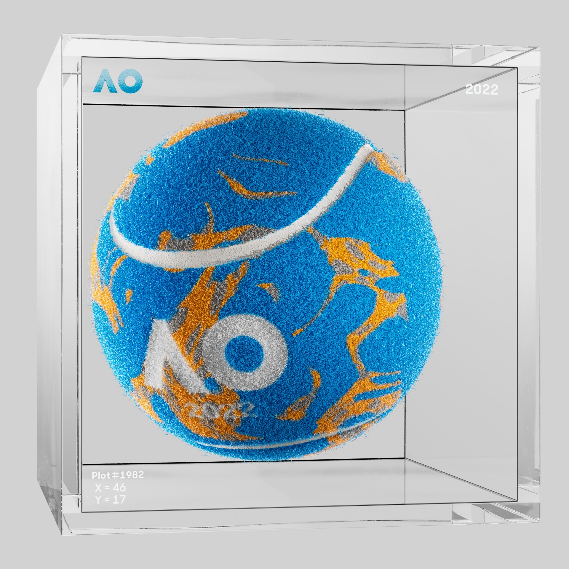 The Australian Open - The Australian Open Art Ball - AO Art Ball #1204 - NFT # 1204