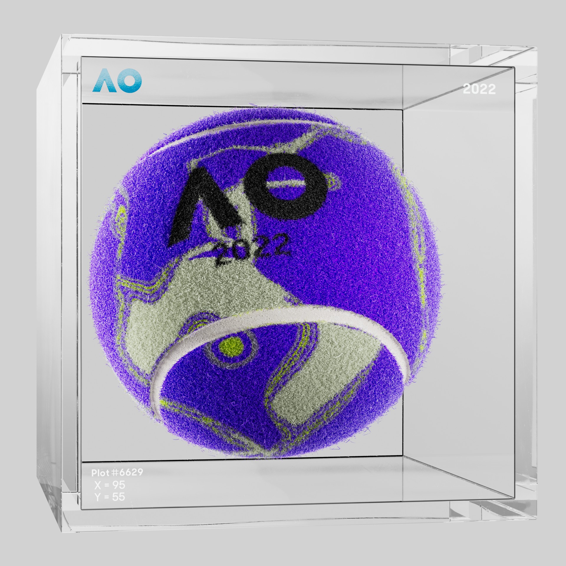 The Australian Open - The Australian Open Art Ball - AO Art Ball #1208 - NFT # 1208