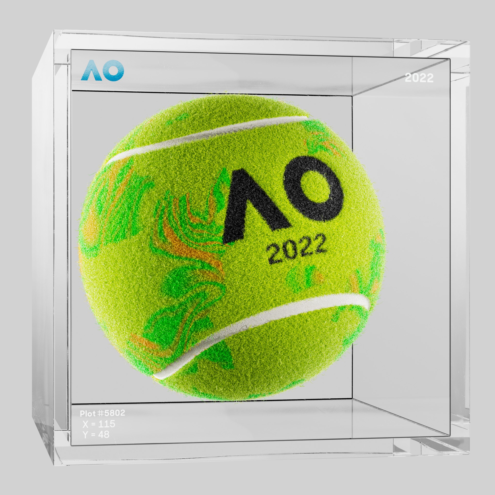 The Australian Open - The Australian Open Art Ball - AO Art Ball #121 - NFT # 121