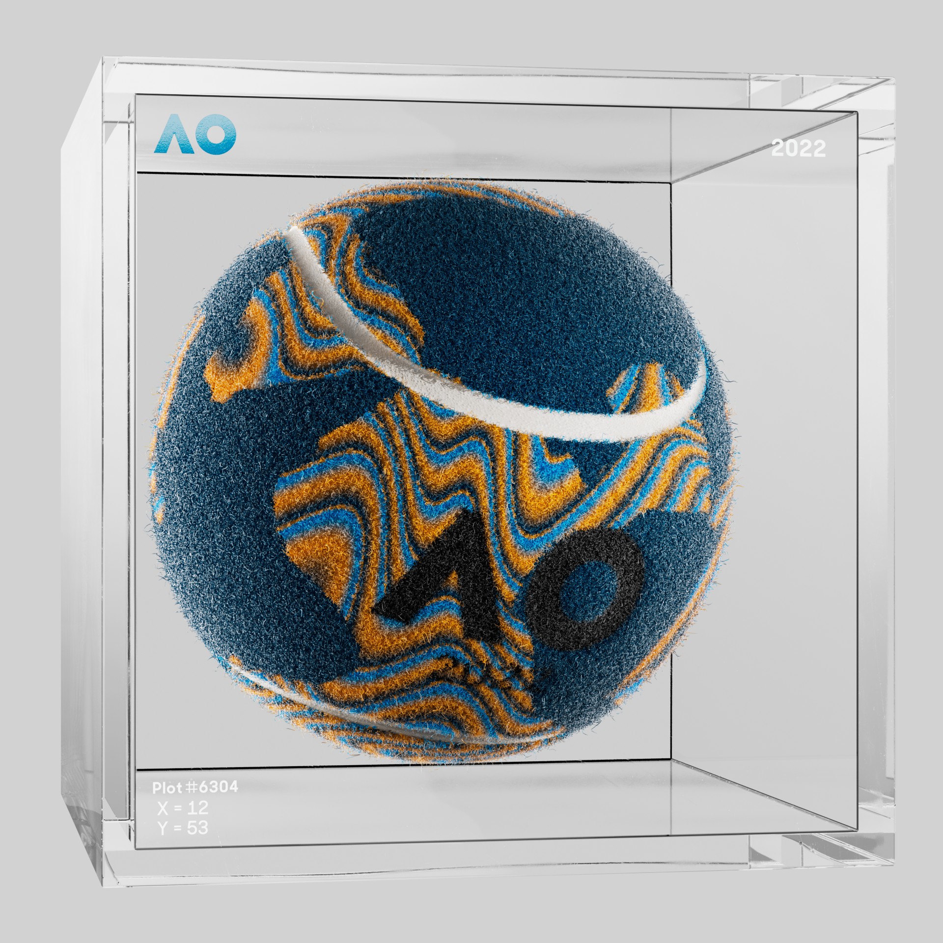 The Australian Open - The Australian Open Art Ball - AO Art Ball #1210 - NFT # 1210