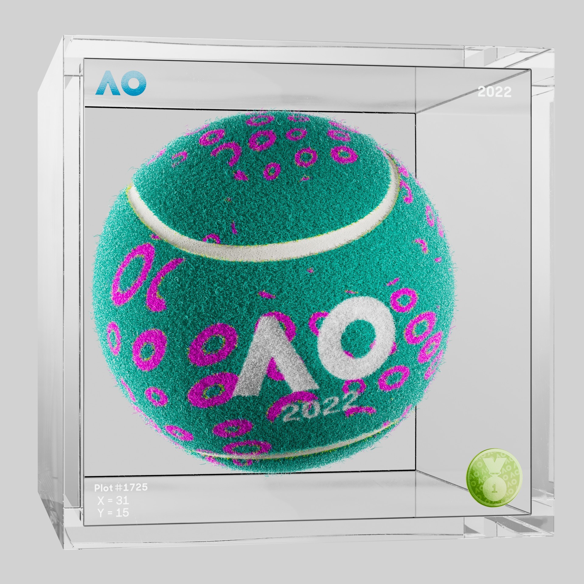 The Australian Open - The Australian Open Art Ball - AO Art Ball #1211 - NFT # 1211