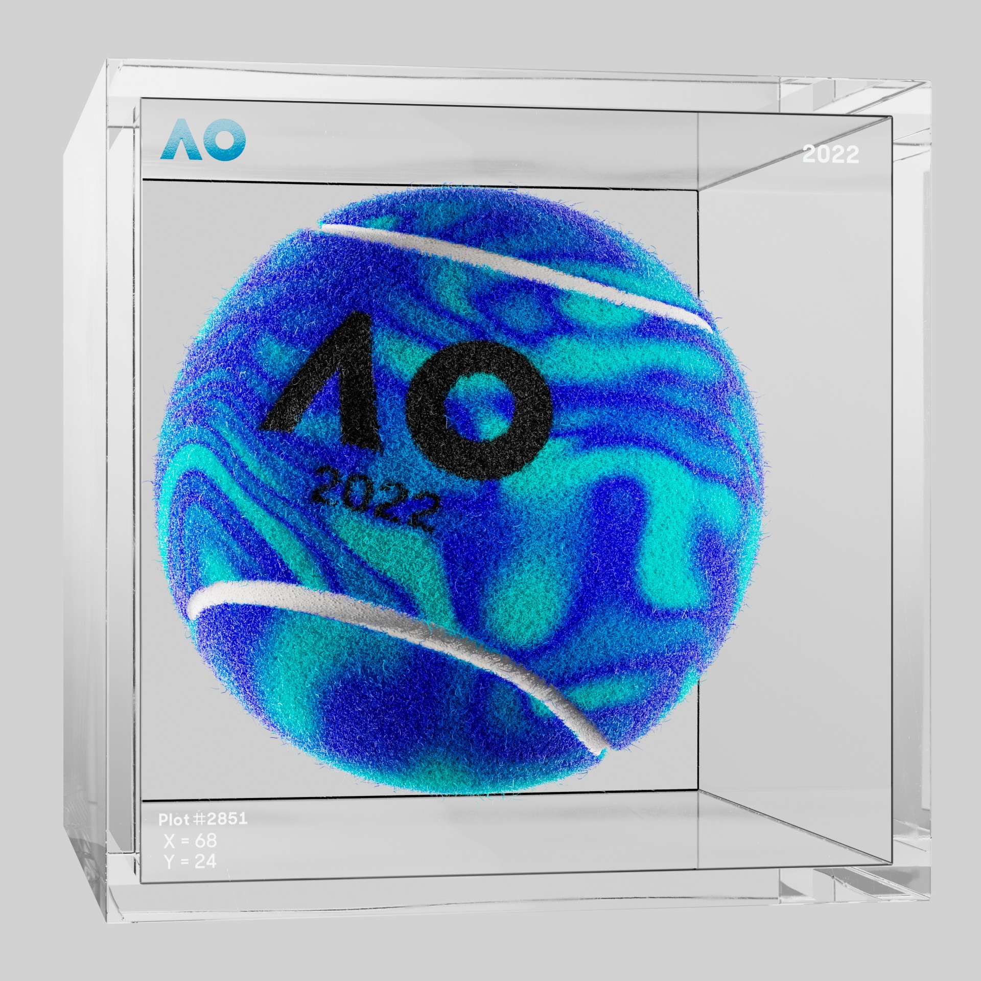 The Australian Open - The Australian Open Art Ball - AO Art Ball #1220 - NFT # 1220