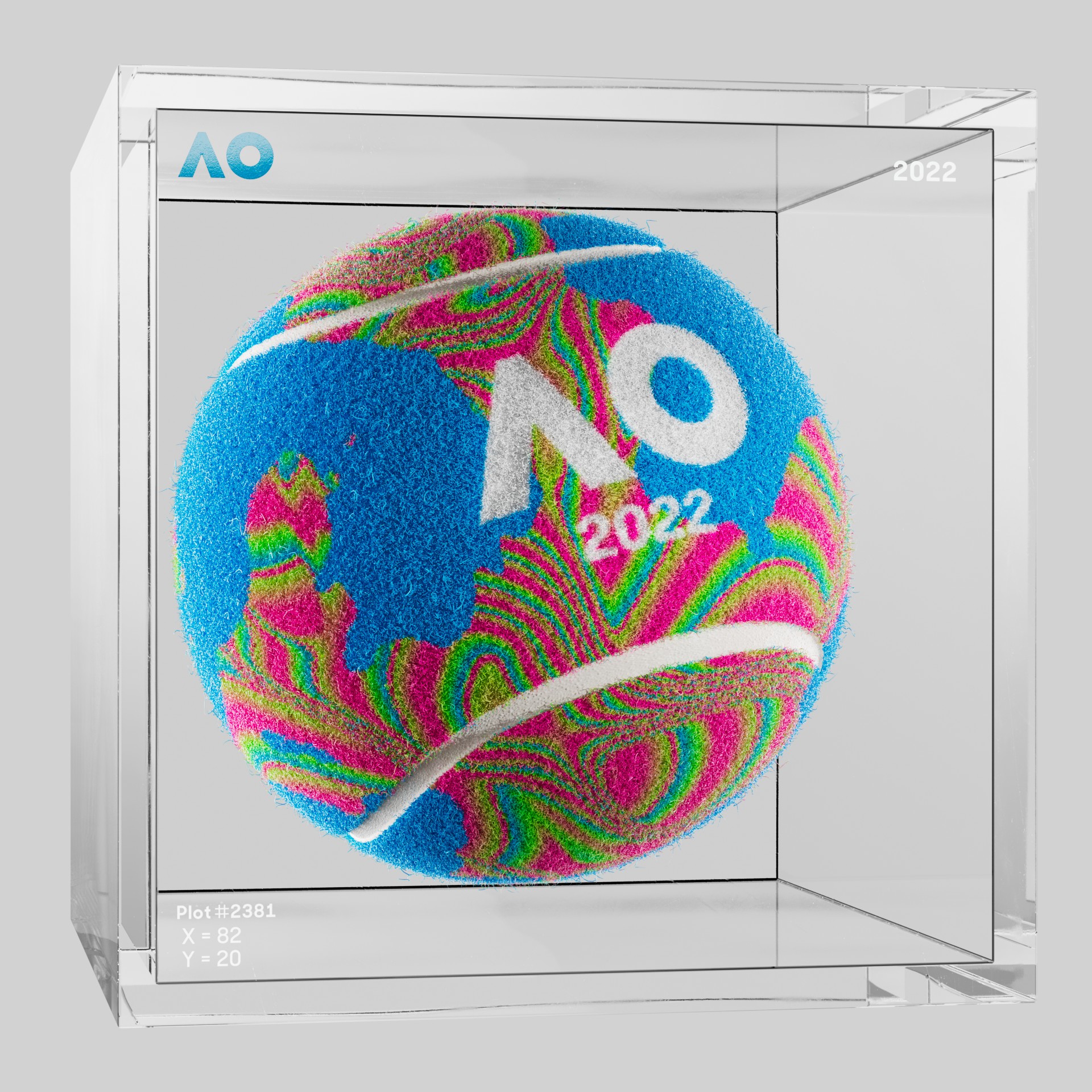 The Australian Open - The Australian Open Art Ball - AO Art Ball #1223 - NFT # 1223