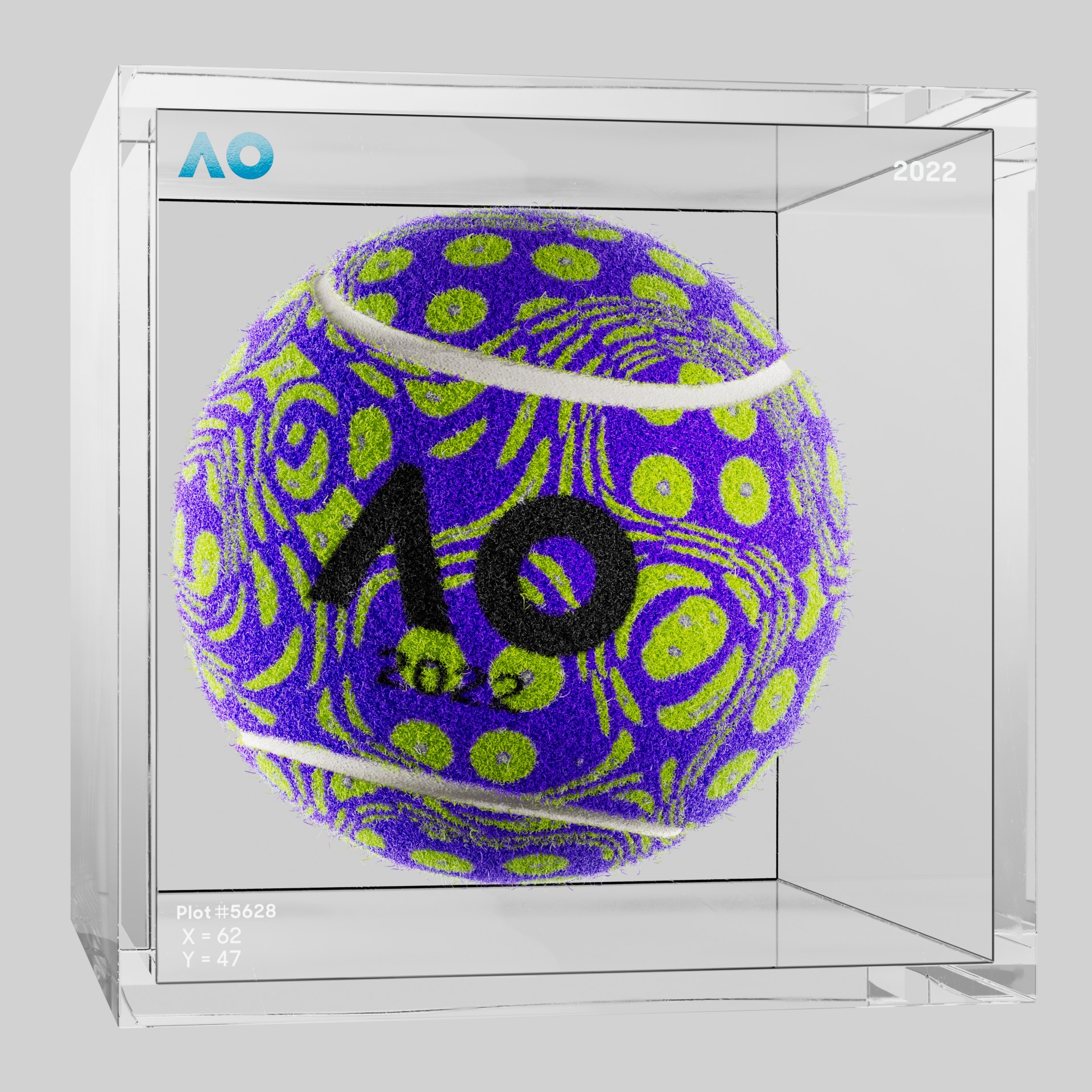 The Australian Open - The Australian Open Art Ball - AO Art Ball #1225 - NFT # 1225