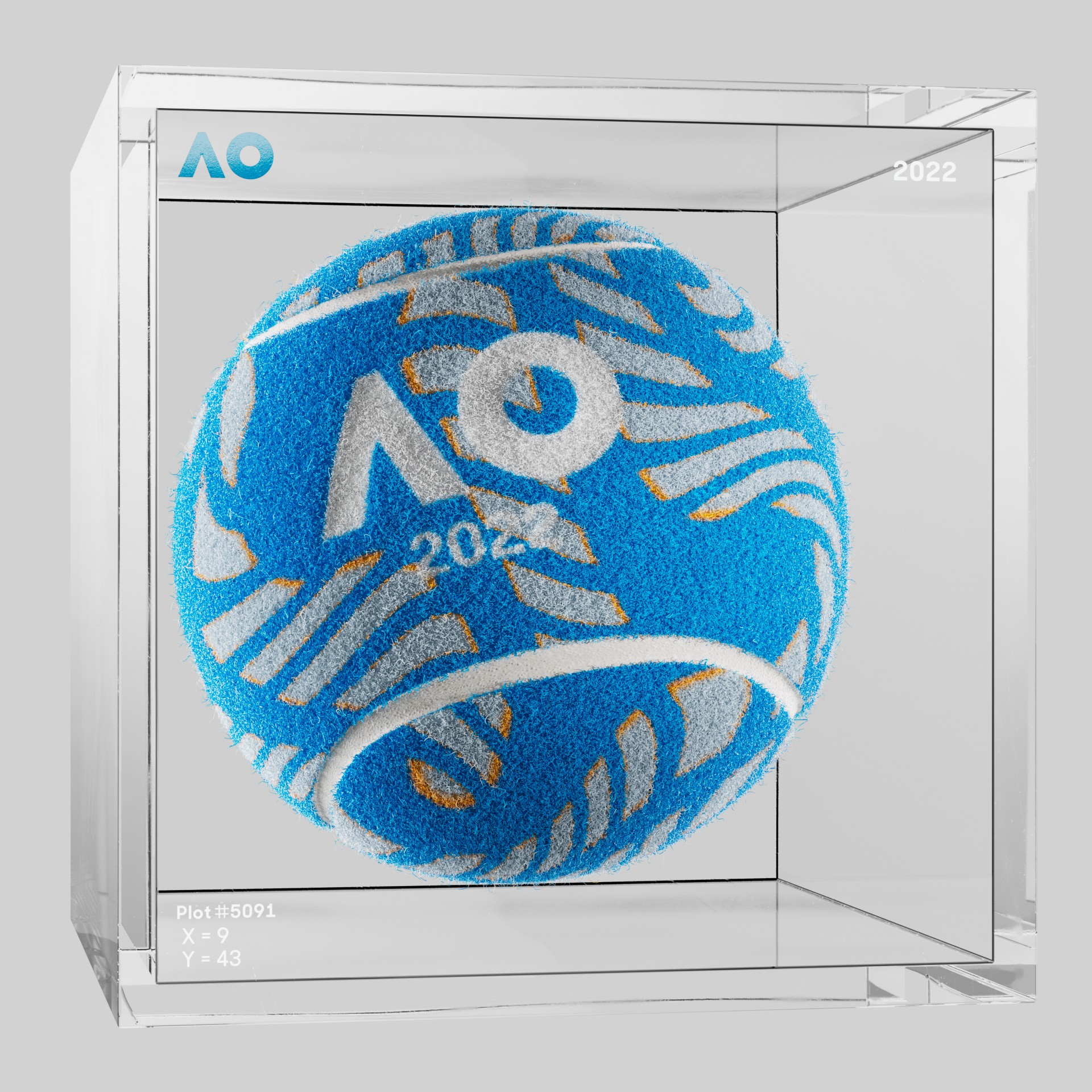 The Australian Open - The Australian Open Art Ball - AO Art Ball #1232 - NFT # 1232