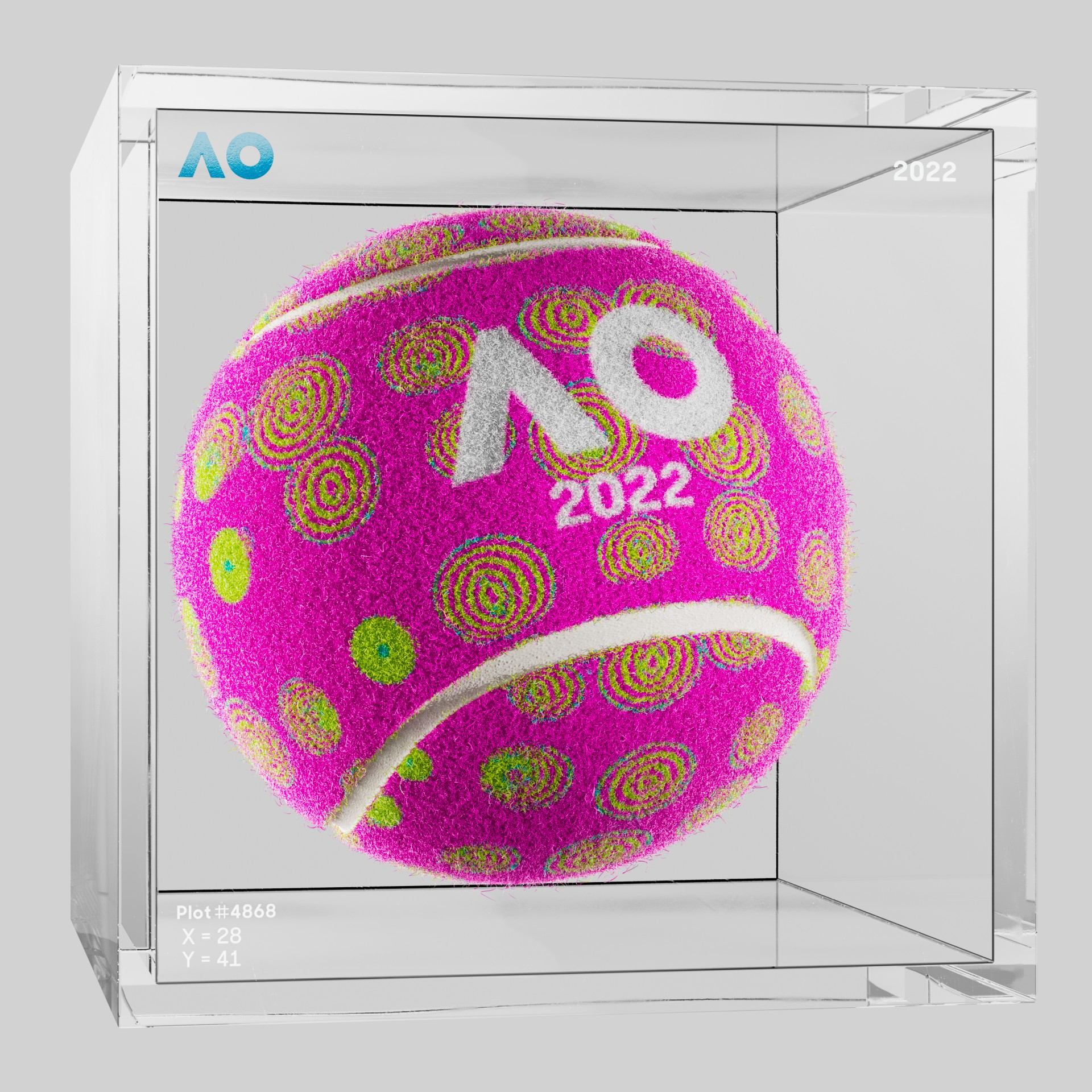 The Australian Open - The Australian Open Art Ball - AO Art Ball #1233 - NFT # 1233