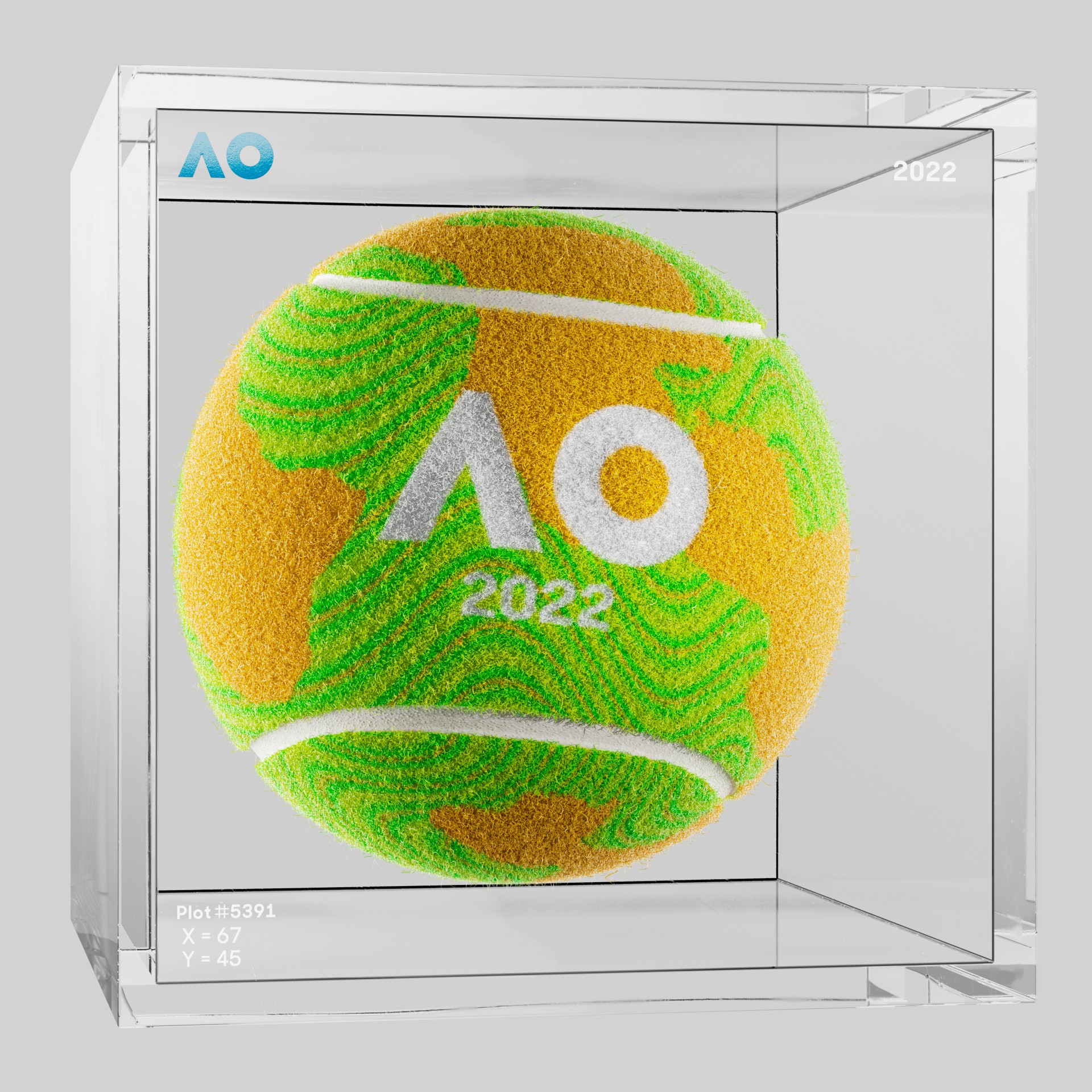 The Australian Open - The Australian Open Art Ball - AO Art Ball #1234 - NFT # 1234