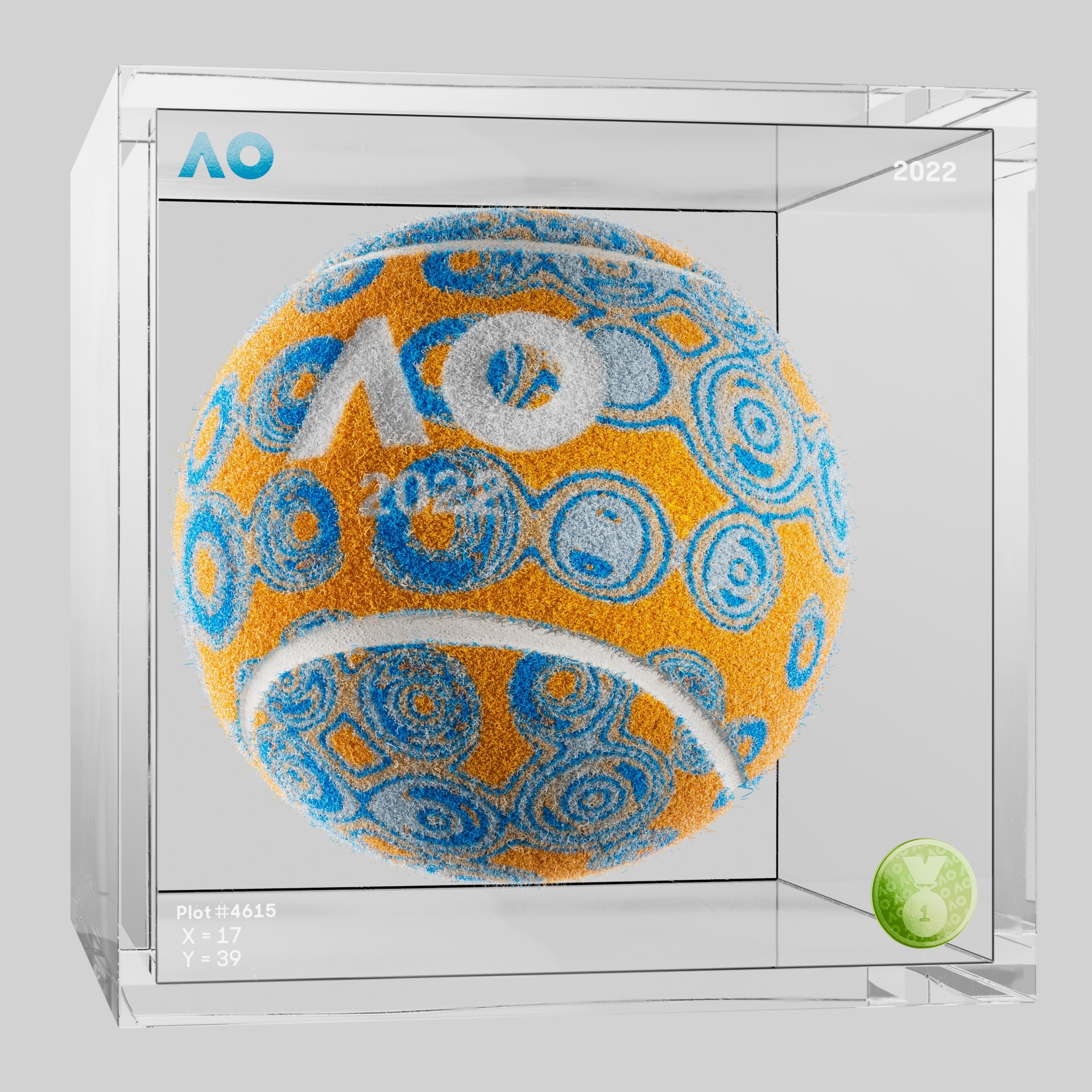 The Australian Open - The Australian Open Art Ball - AO Art Ball #1239 - NFT # 1239