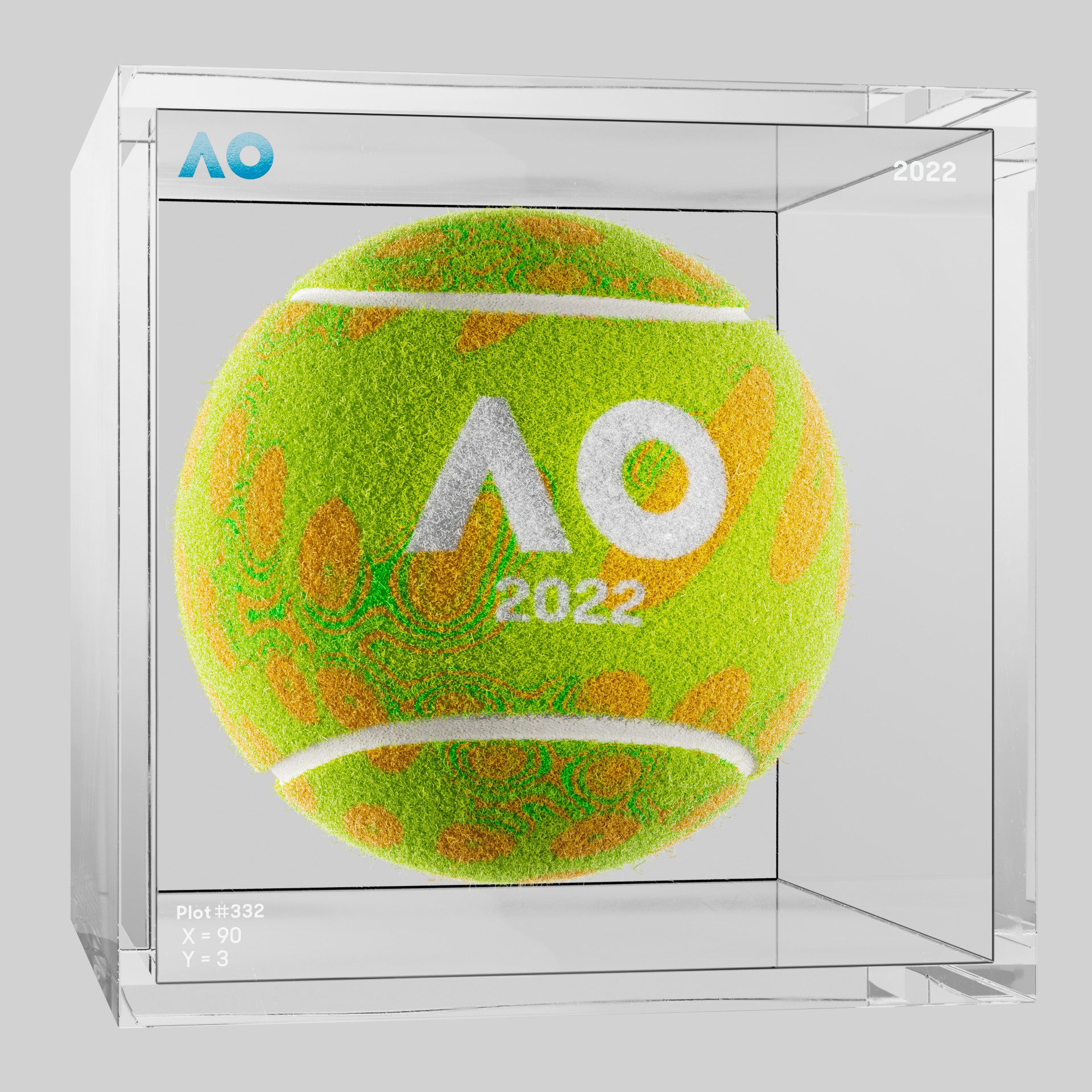 The Australian Open - The Australian Open Art Ball - AO Art Ball #124 - NFT # 124