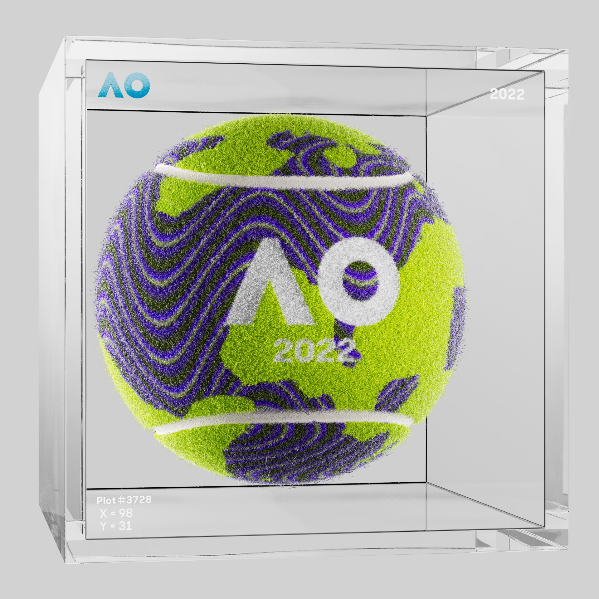 The Australian Open - The Australian Open Art Ball - AO Art Ball #1242 - NFT # 1242